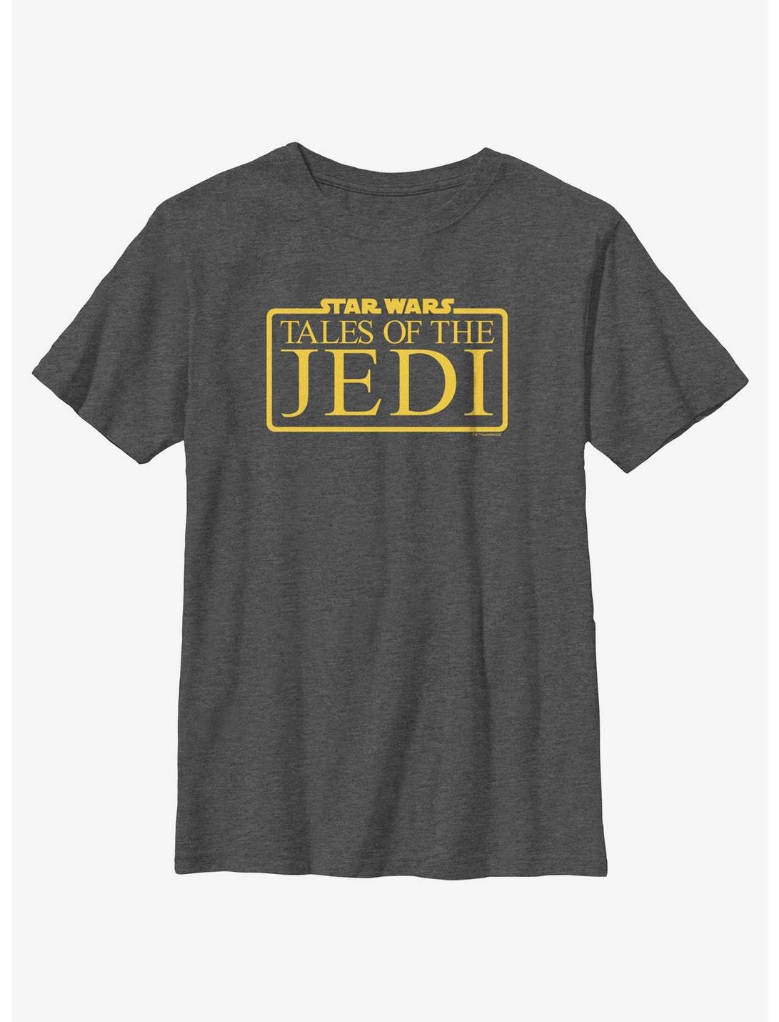 Star Wars: Tales of the Jedi Logo Youth T-Shirt, CHAR HTR, hi-res