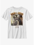 Star Wars: Tales of the Jedi Peace & Order to the Galaxy Youth T-Shirt, WHITE, hi-res