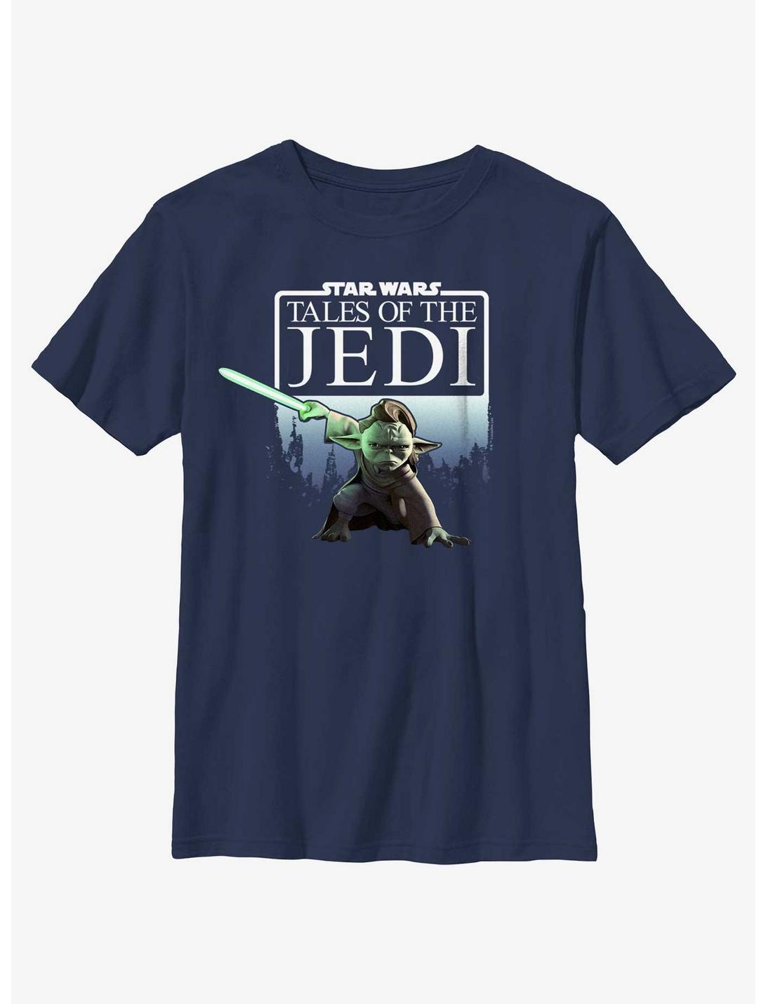 Star Wars: Tales of the Jedi Yaddle Youth T-Shirt, NAVY, hi-res
