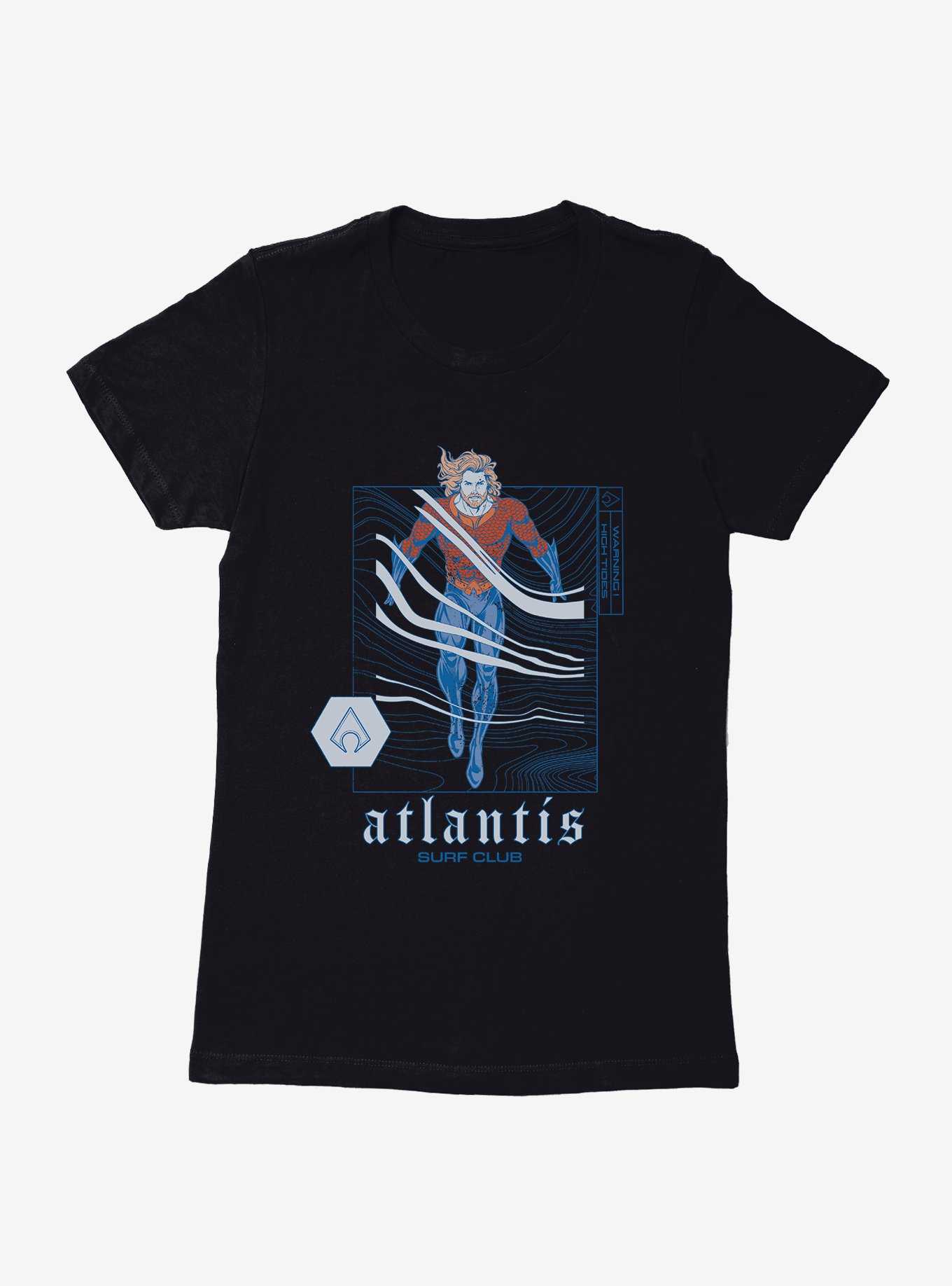 DC Comics Aquaman Classic Atlantis Surf Club Womens T-Shirt, , hi-res
