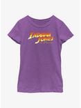 Indiana Jones And The Dial Of Destiny Logo Youth Girls T-Shirt, PURPLE BERRY, hi-res