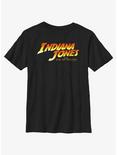 Indiana Jones And The Dial Of Destiny Logo Youth T-Shirt, BLACK, hi-res