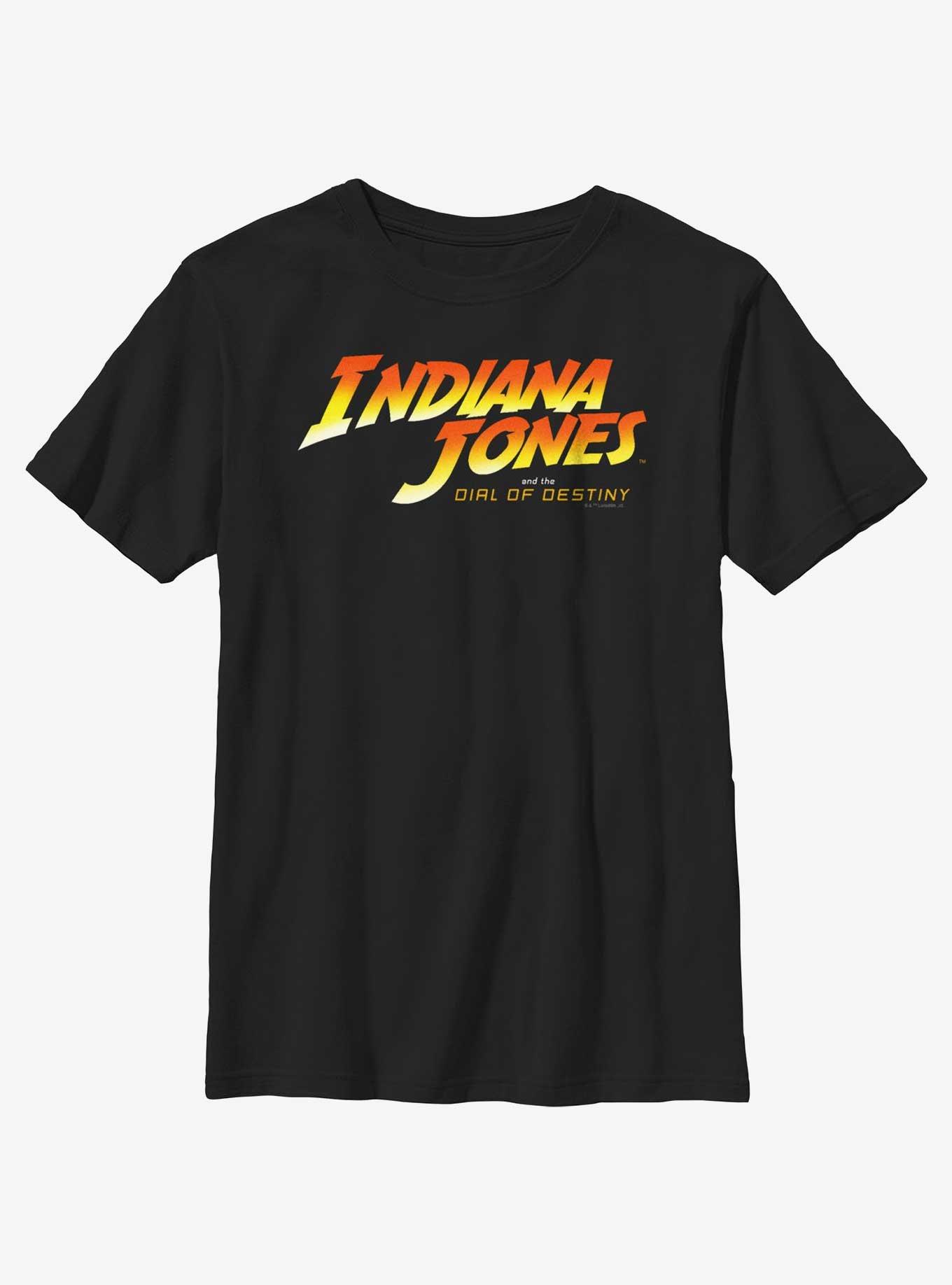 Indiana Jones And The Dial Of Destiny Logo Youth T-Shirt, , hi-res