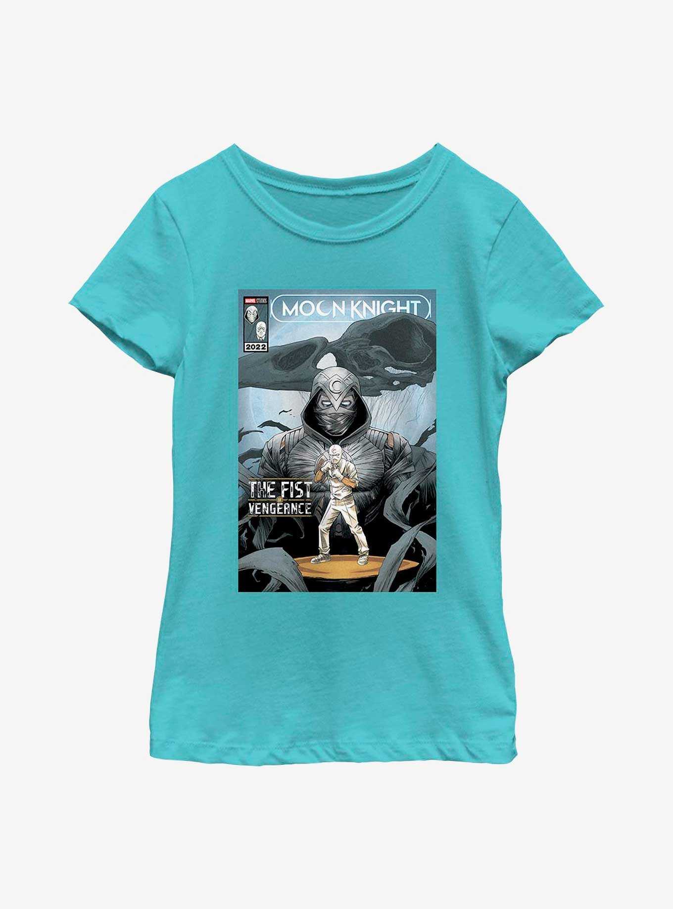 Marvel Moon Knight The Fist Of Vengeance Comic Cover Youth Girls T-Shirt, , hi-res