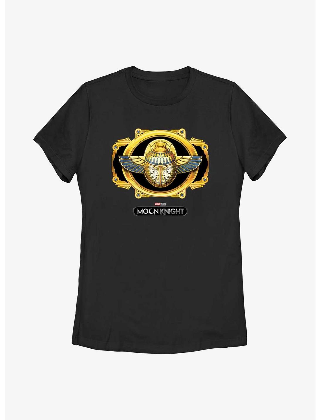 Marvel Moon Knight Scarab Logo Womens T-Shirt, BLACK, hi-res