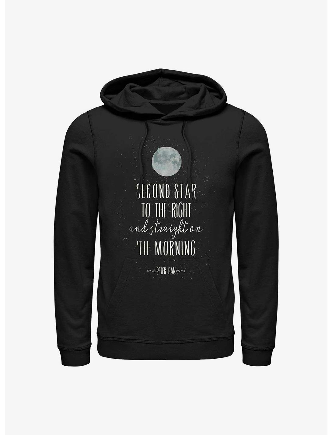 Disney Peter Pan Second Start To The Right Hoodie, BLACK, hi-res