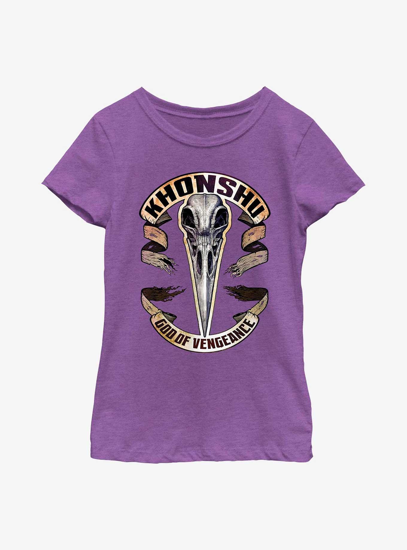 Marvel Moon Knight Khonshu God Of Vengeance Youth Girls T-Shirt, PURPLE BERRY, hi-res