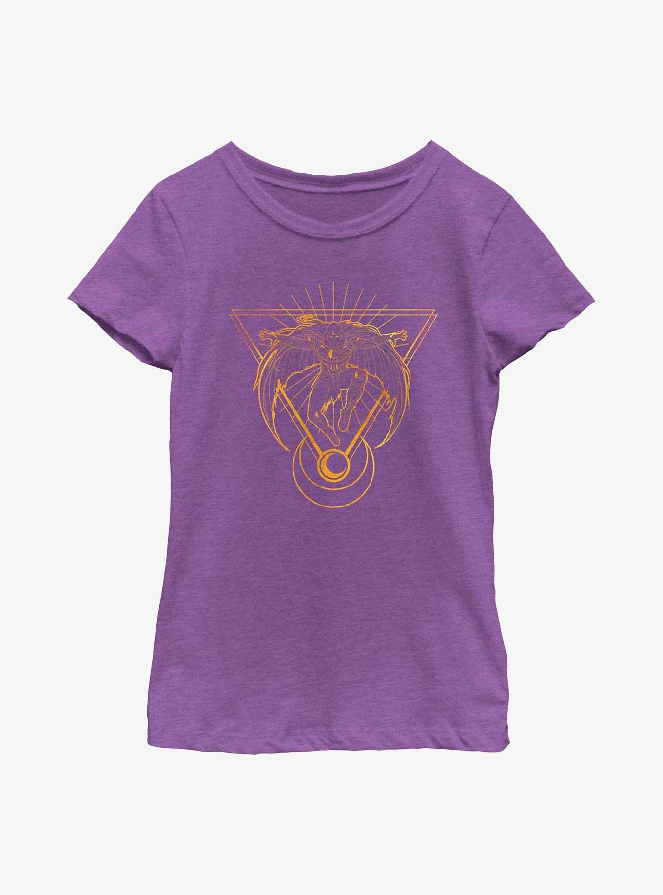 Marvel Moon Knight Moon Jump Line Art Youth Girls T-Shirt, , hi-res