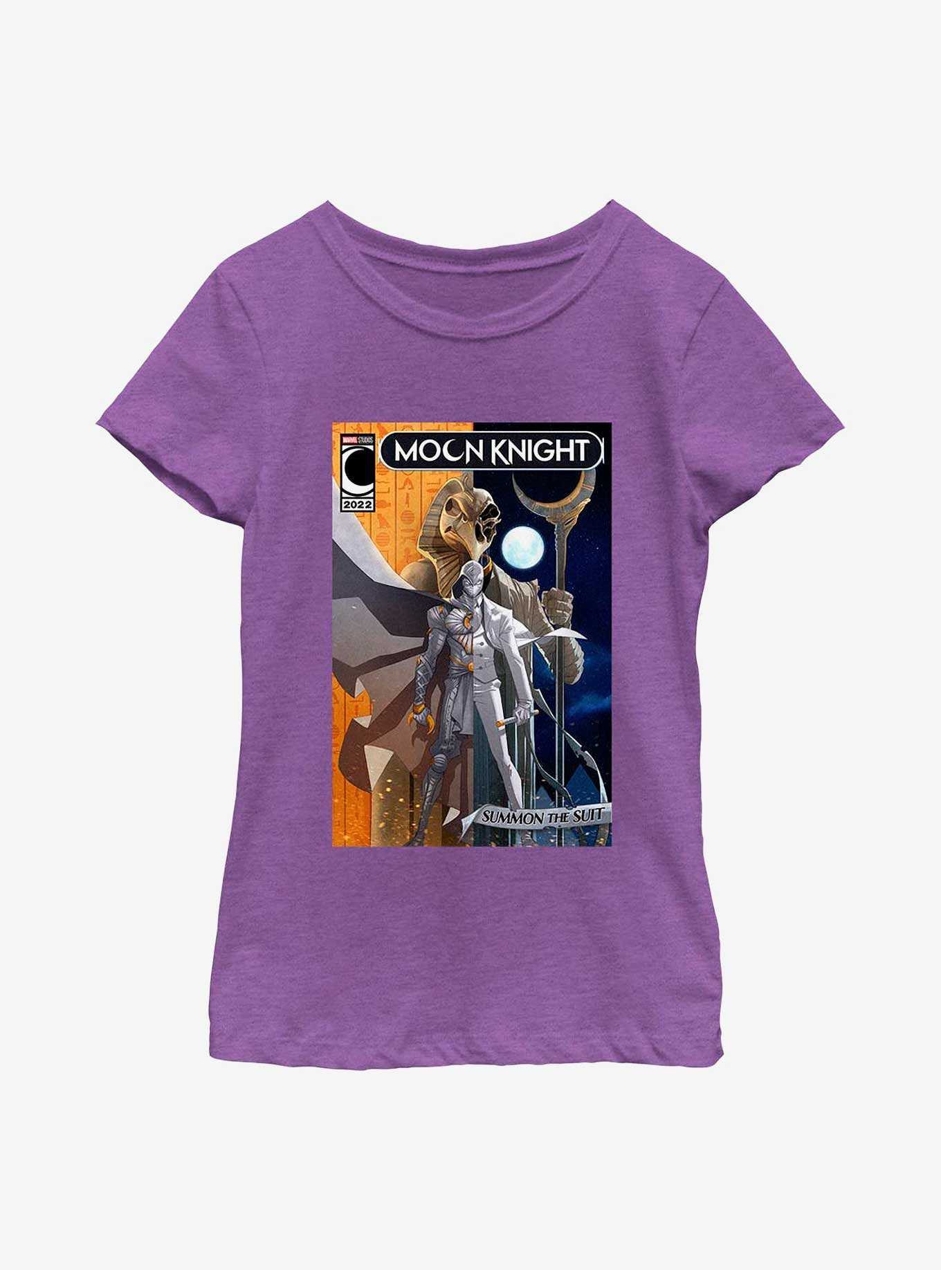 Marvel Moon Knight Summon The Suit Comic Cover Youth Girls T-Shirt, , hi-res