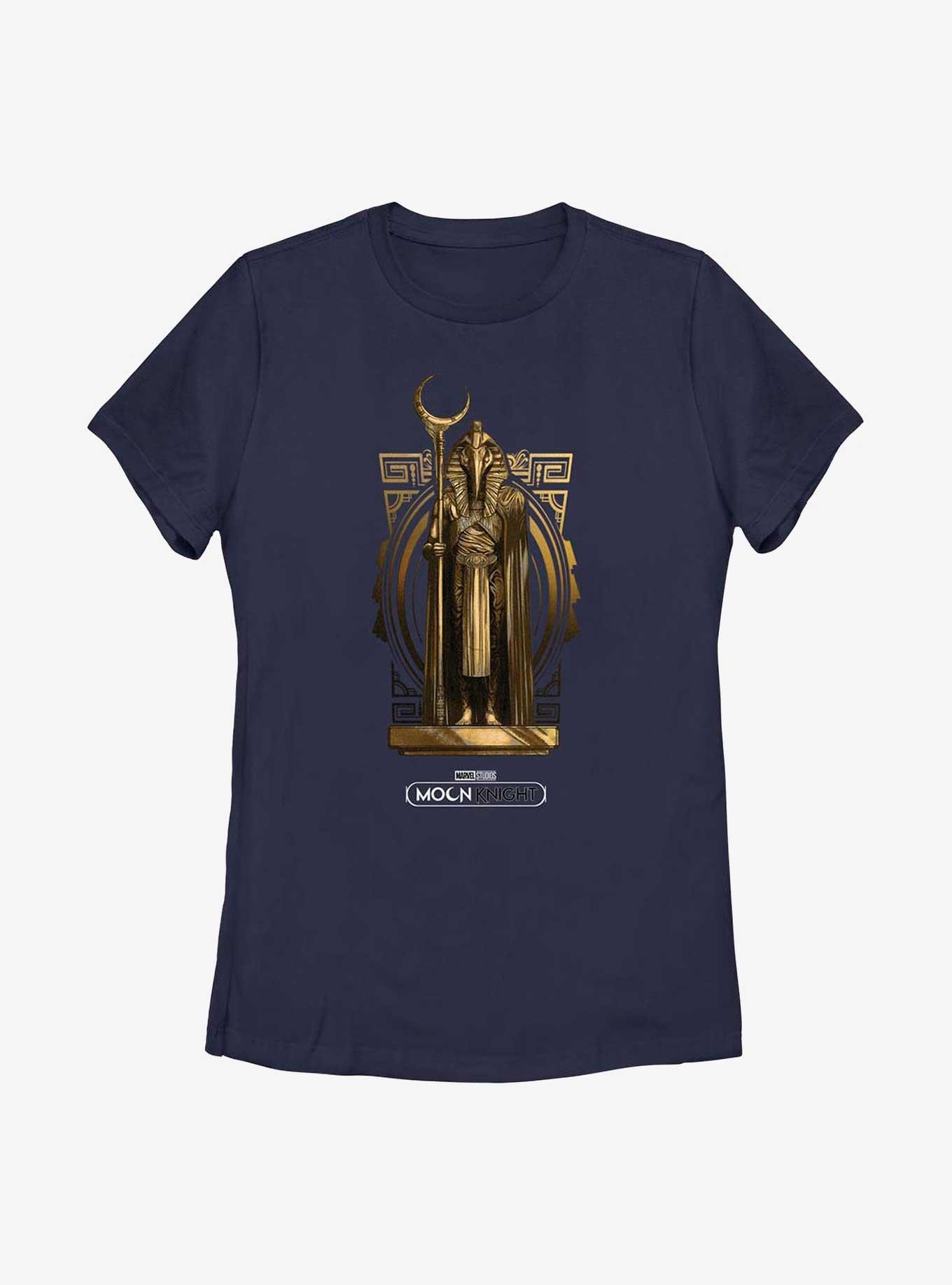 Marvel Moon Knight Khonshu Statue Womens T-Shirt, NAVY, hi-res