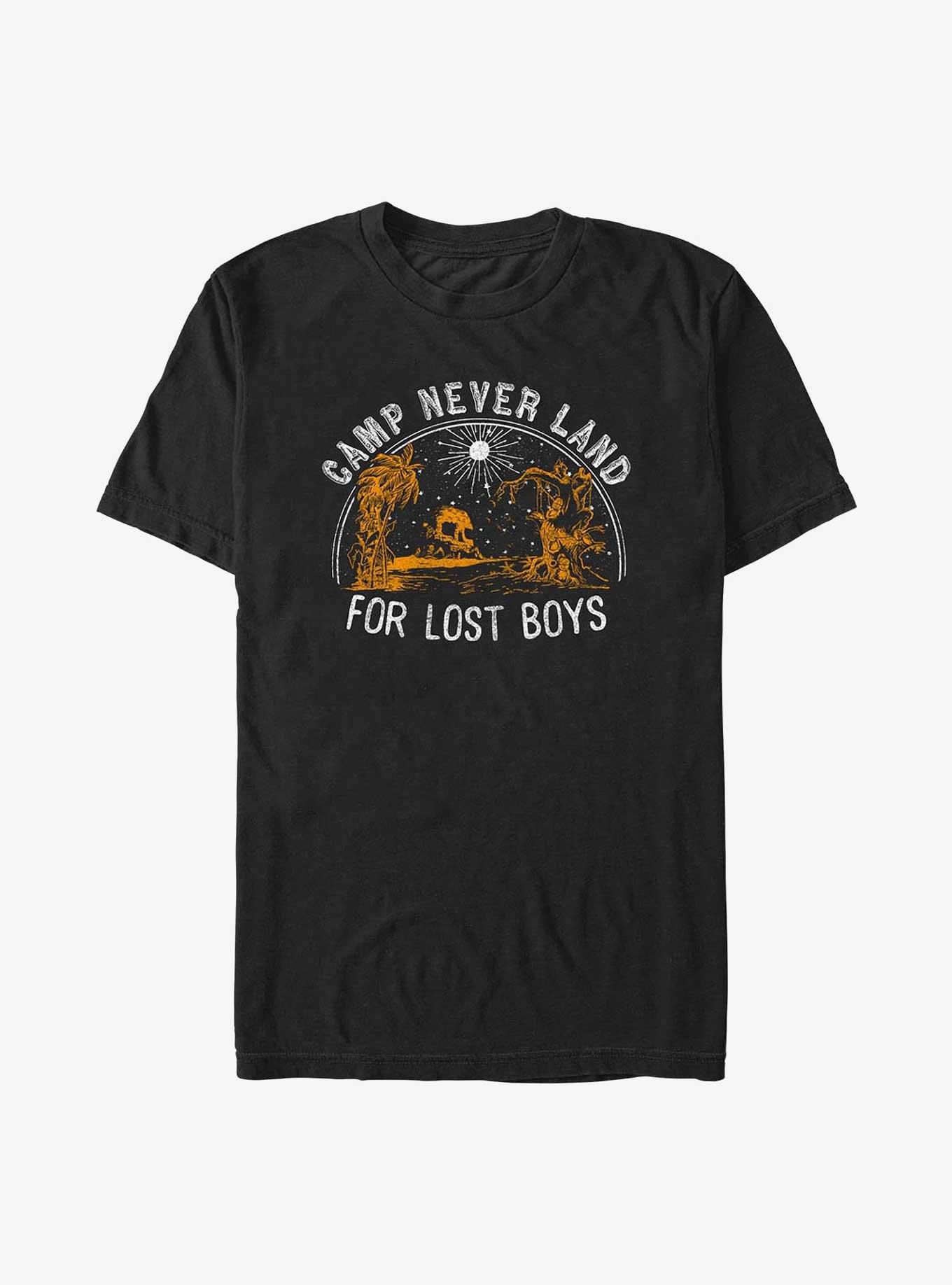 Disney Peter Pan Camp Never Land For Lost Boys T-Shirt, BLACK, hi-res