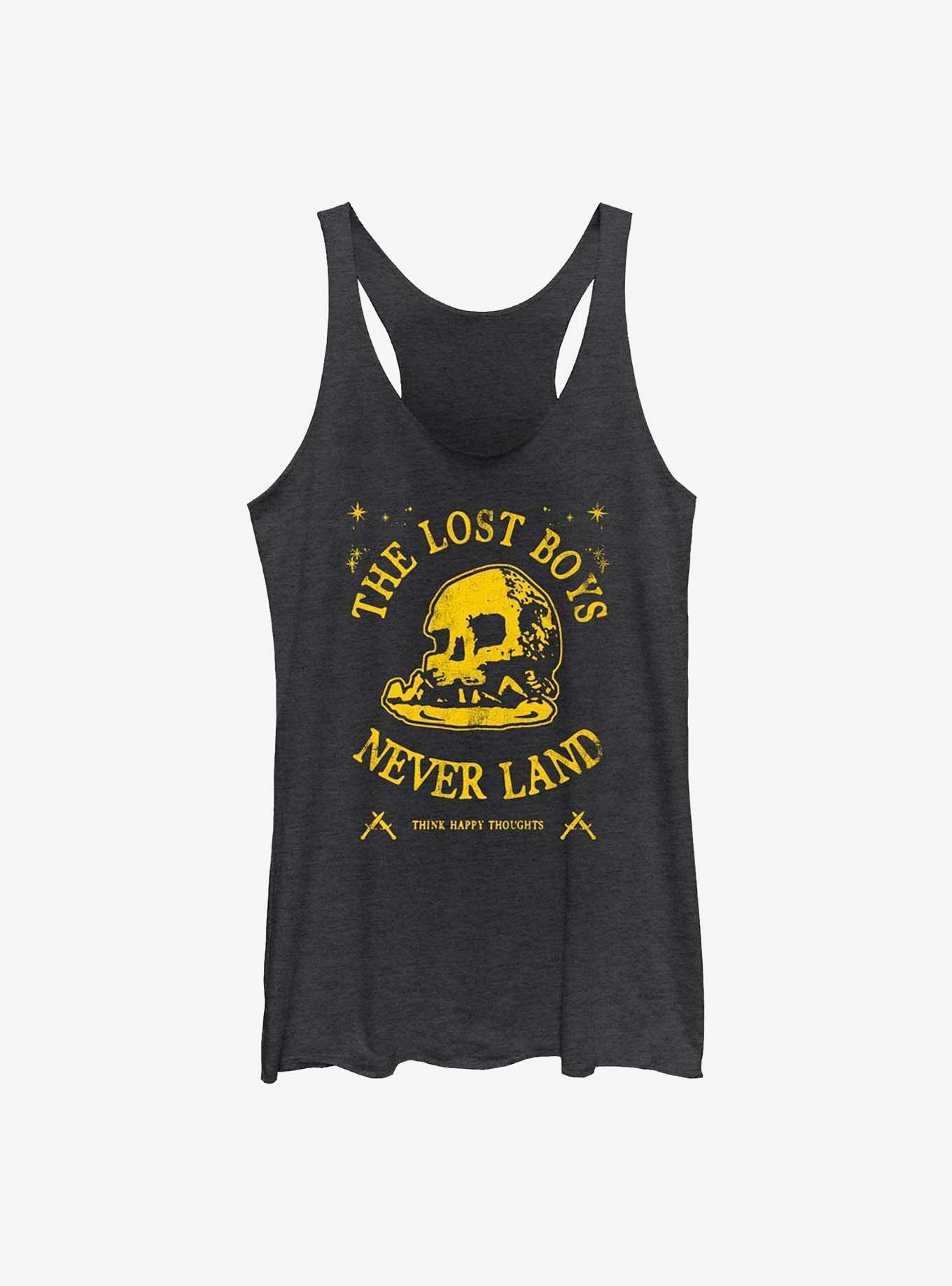 Disney Peter Pan The Lost Boys Never Land Yellow Skull Rock Womens Tank Top, , hi-res