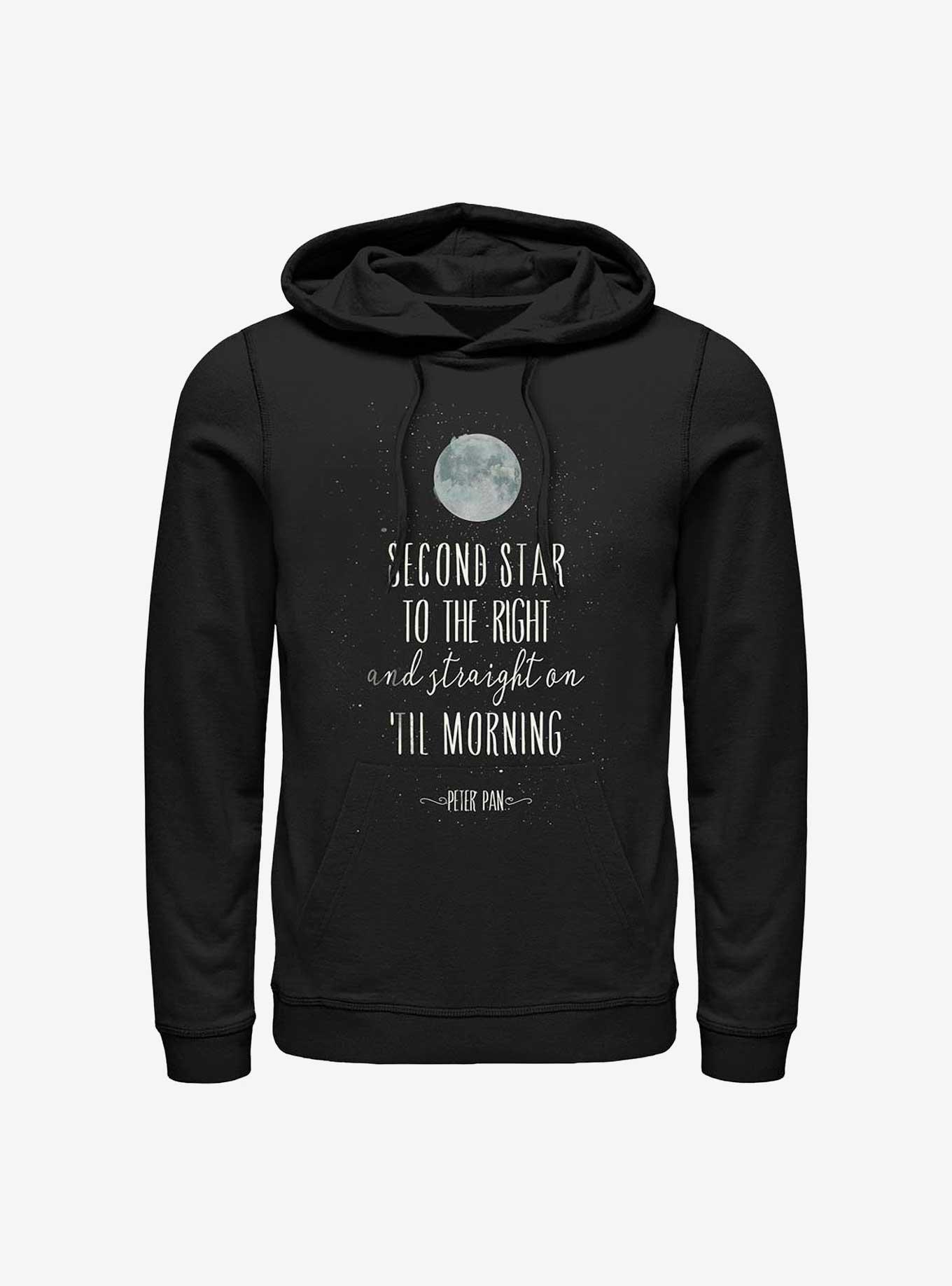 Disney Peter Pan Second Start To The Right Hoodie, BLACK, hi-res