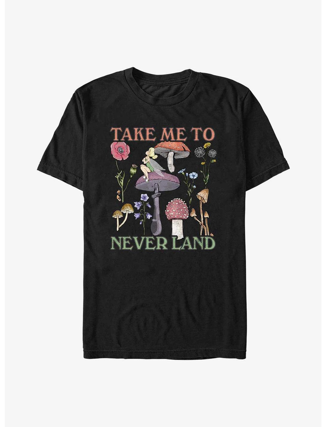 Disney Peter Pan Take Me To Never Land Cottagecore  T-Shirt, BLACK, hi-res