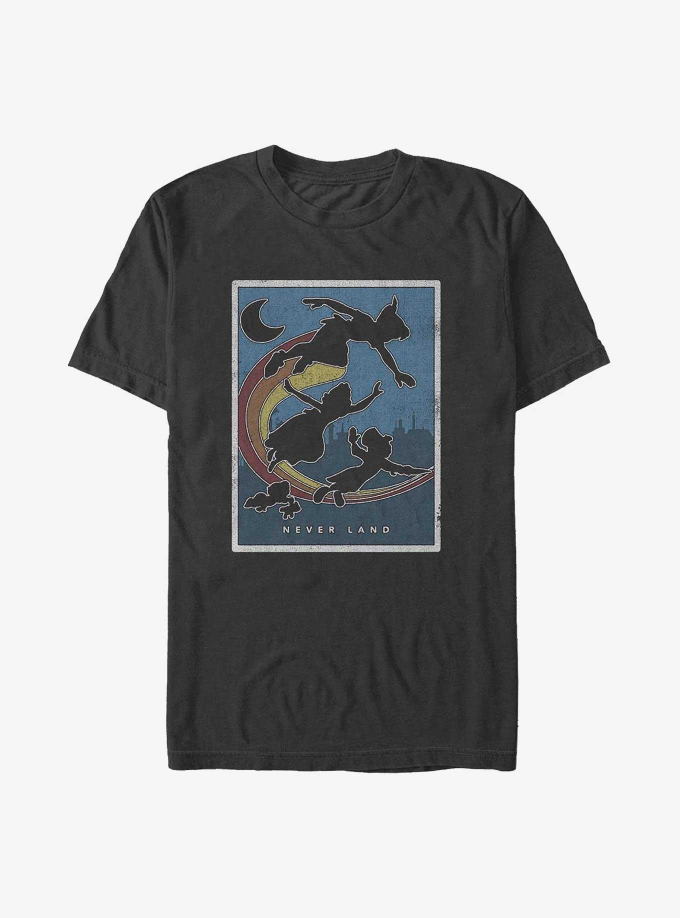 Disney Peter Pan Vintage Never Land T-Shirt, BLACK, hi-res