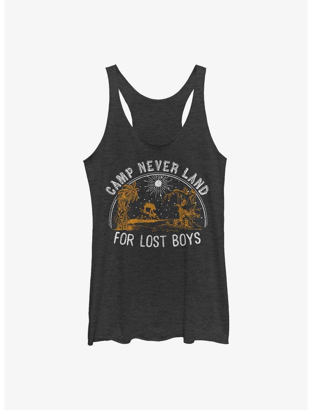 Disney Peter Pan Camp Never Land For Lost Boys Womens Tank Top, BLK HTR, hi-res