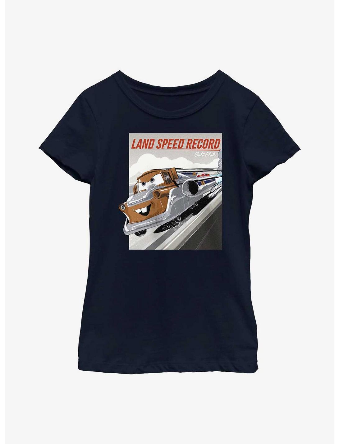 Disney Pixar Cars Land Speed Record Youth Girls T-Shirt, NAVY, hi-res