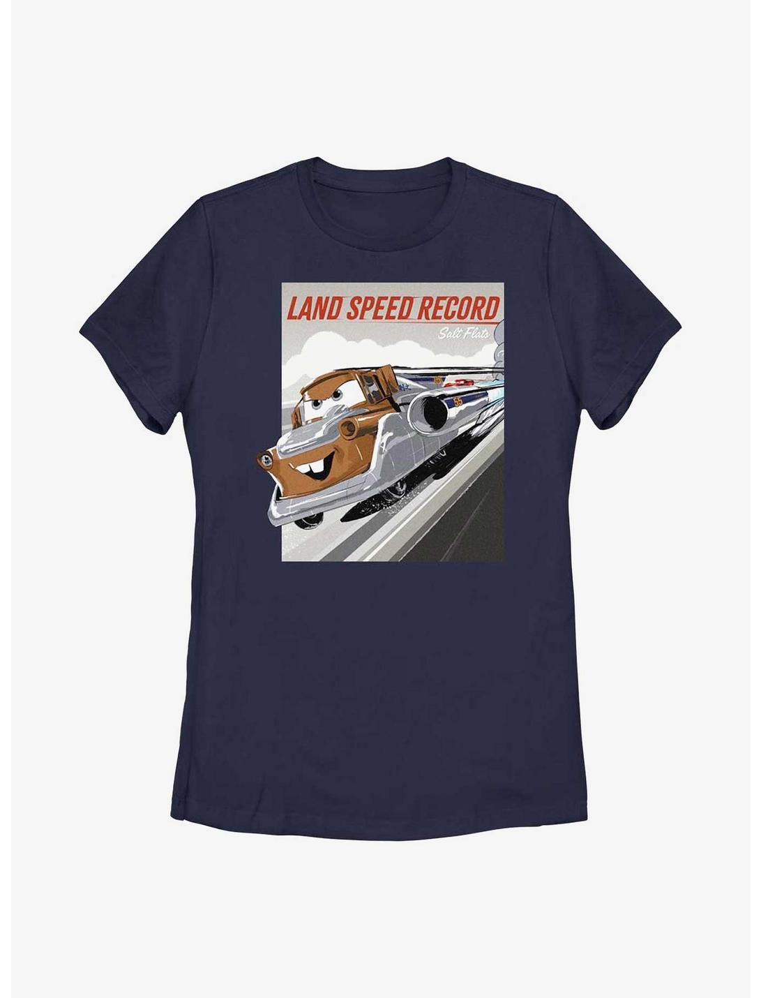 Disney Pixar Cars Land Speed Record Womens T-Shirt, NAVY, hi-res