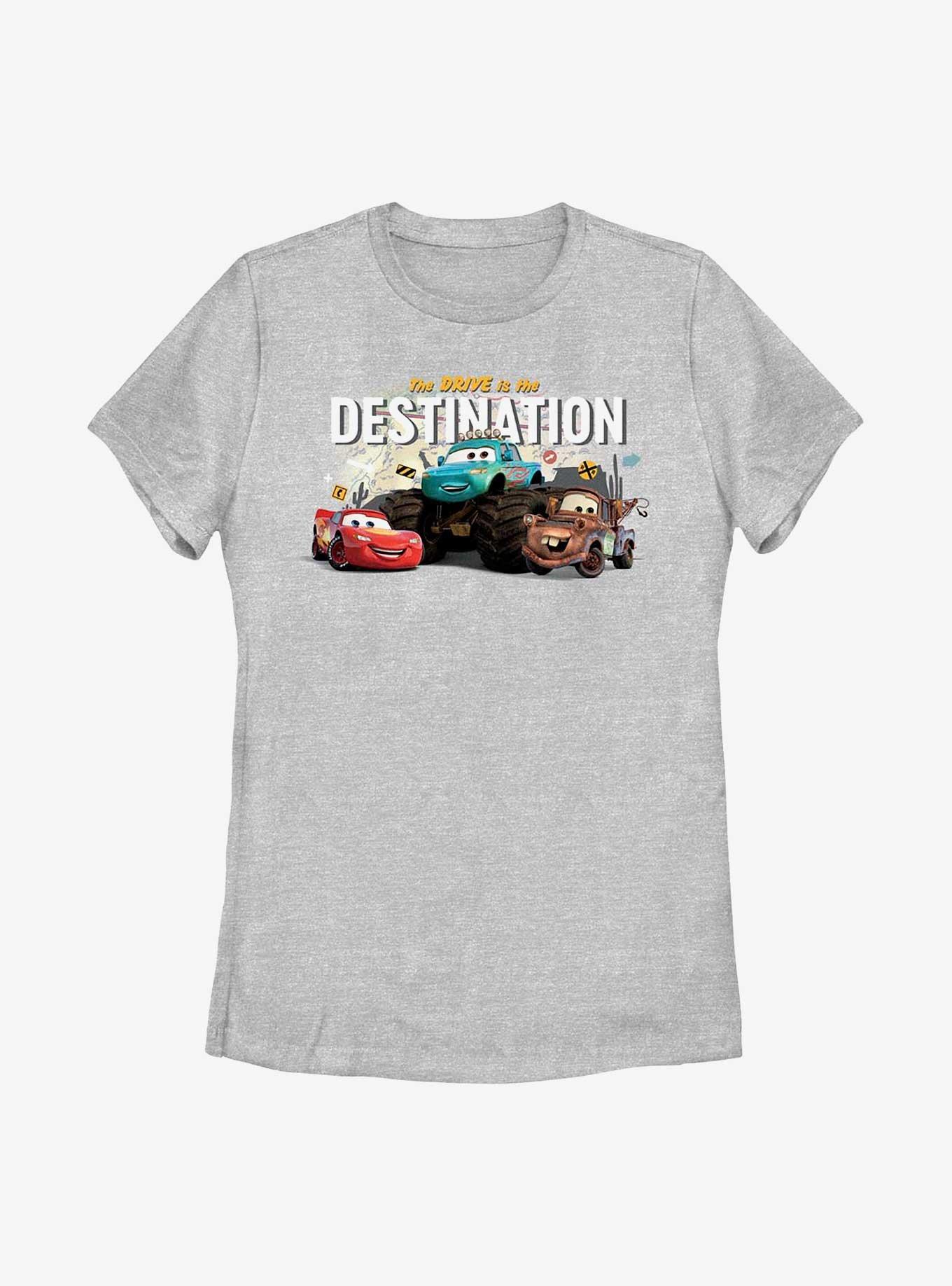 Disney Pixar Cars The Drive Is The Destination Womens T-Shirt