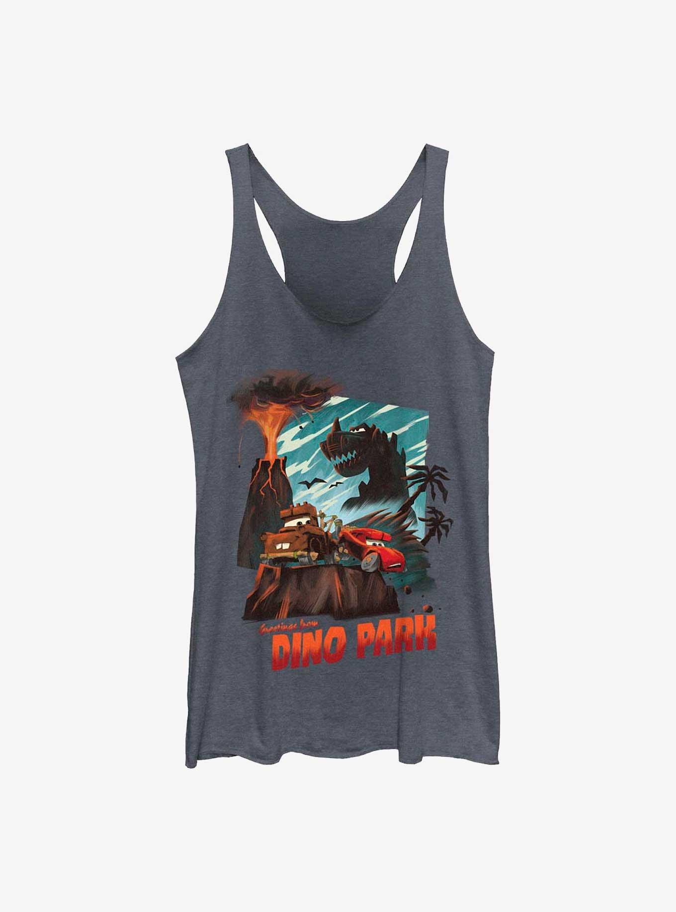 Disney Pixar Cars Greetings From Dino Park Postcard Womens Tank Top, , hi-res