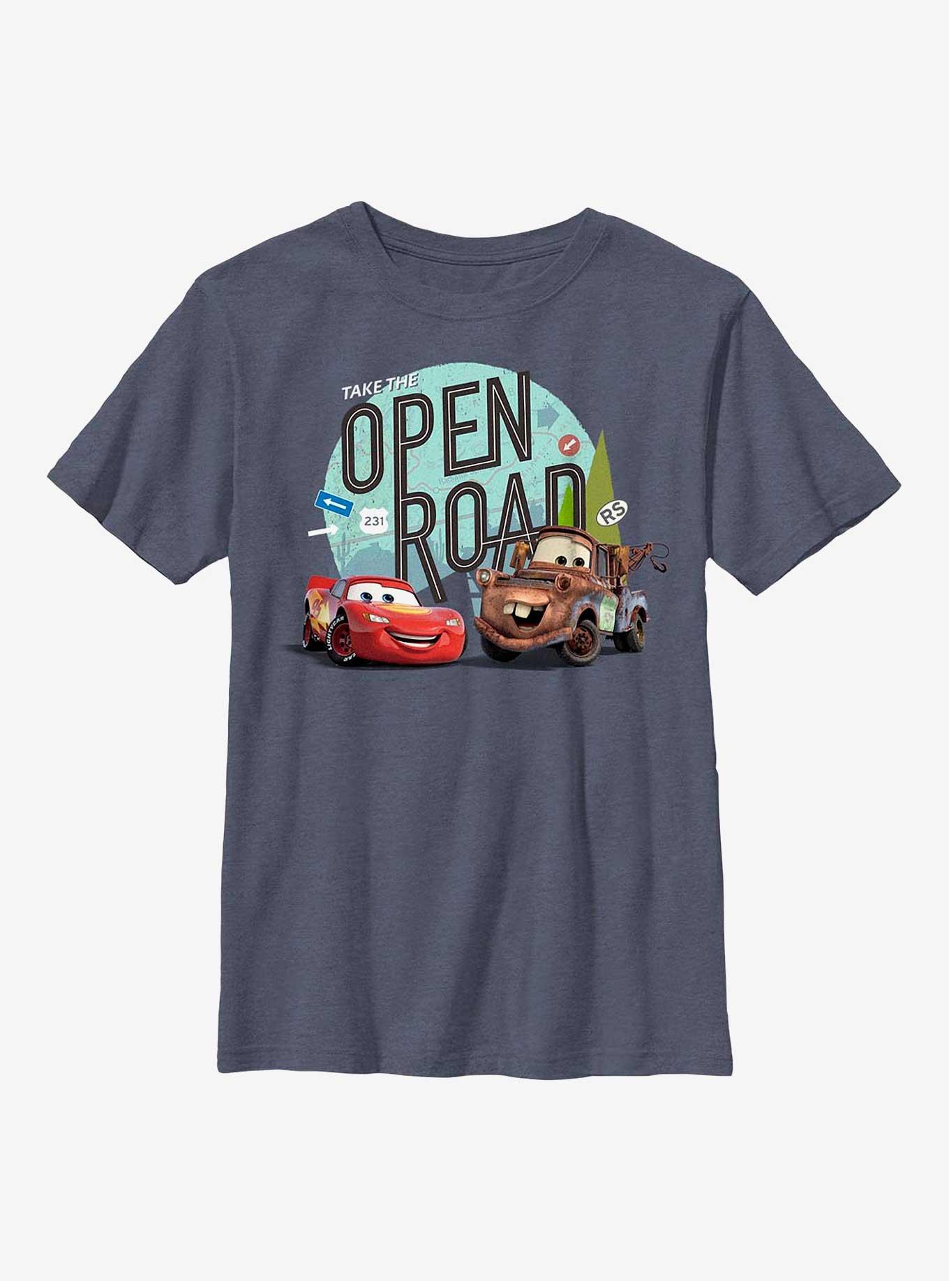Disney Pixar Cars Take The Open Road Youth T-Shirt, NAVY HTR, hi-res