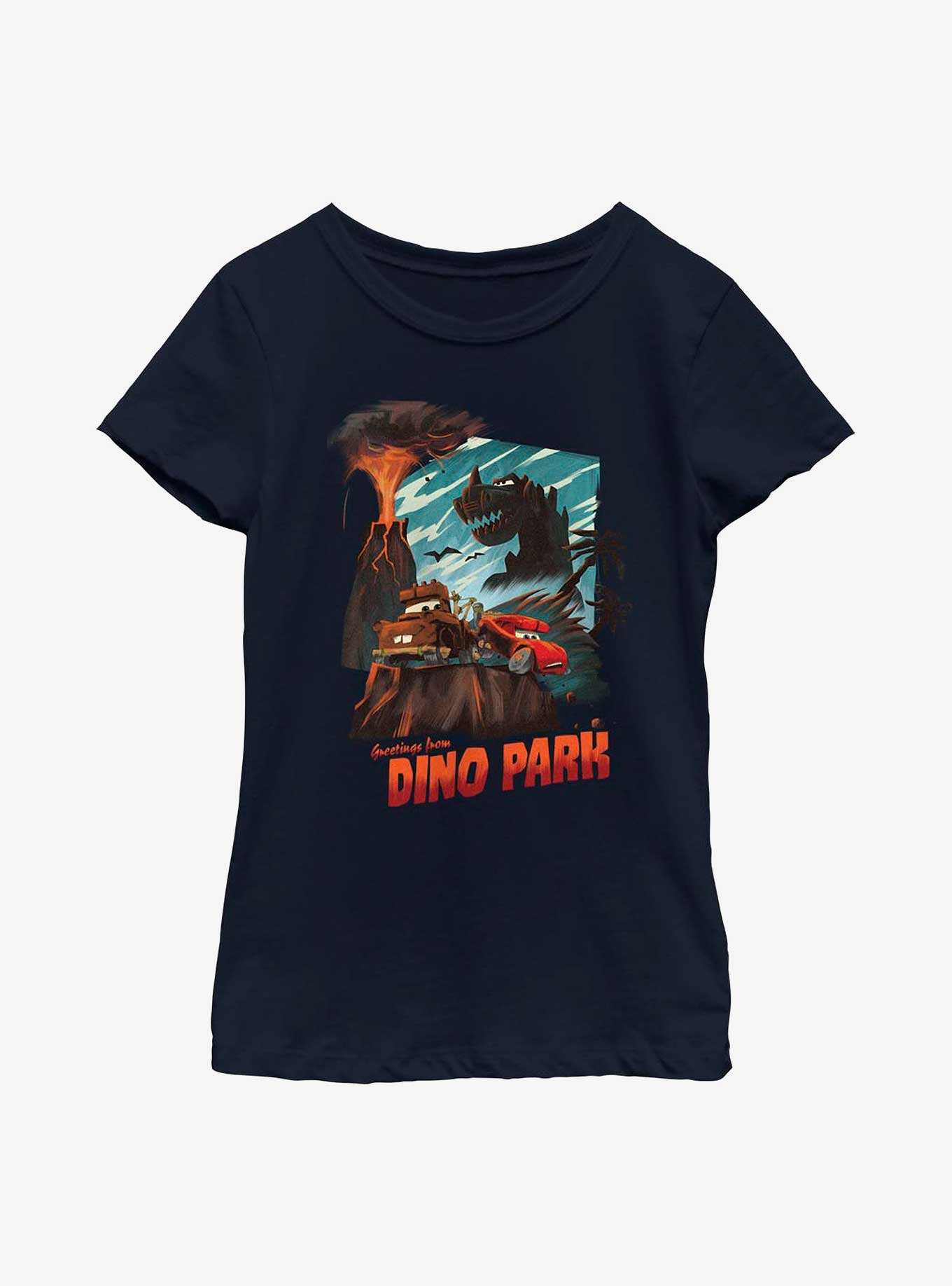 Disney Pixar Cars Greetings From Dino Park Postcard Youth Girls T-Shirt, , hi-res