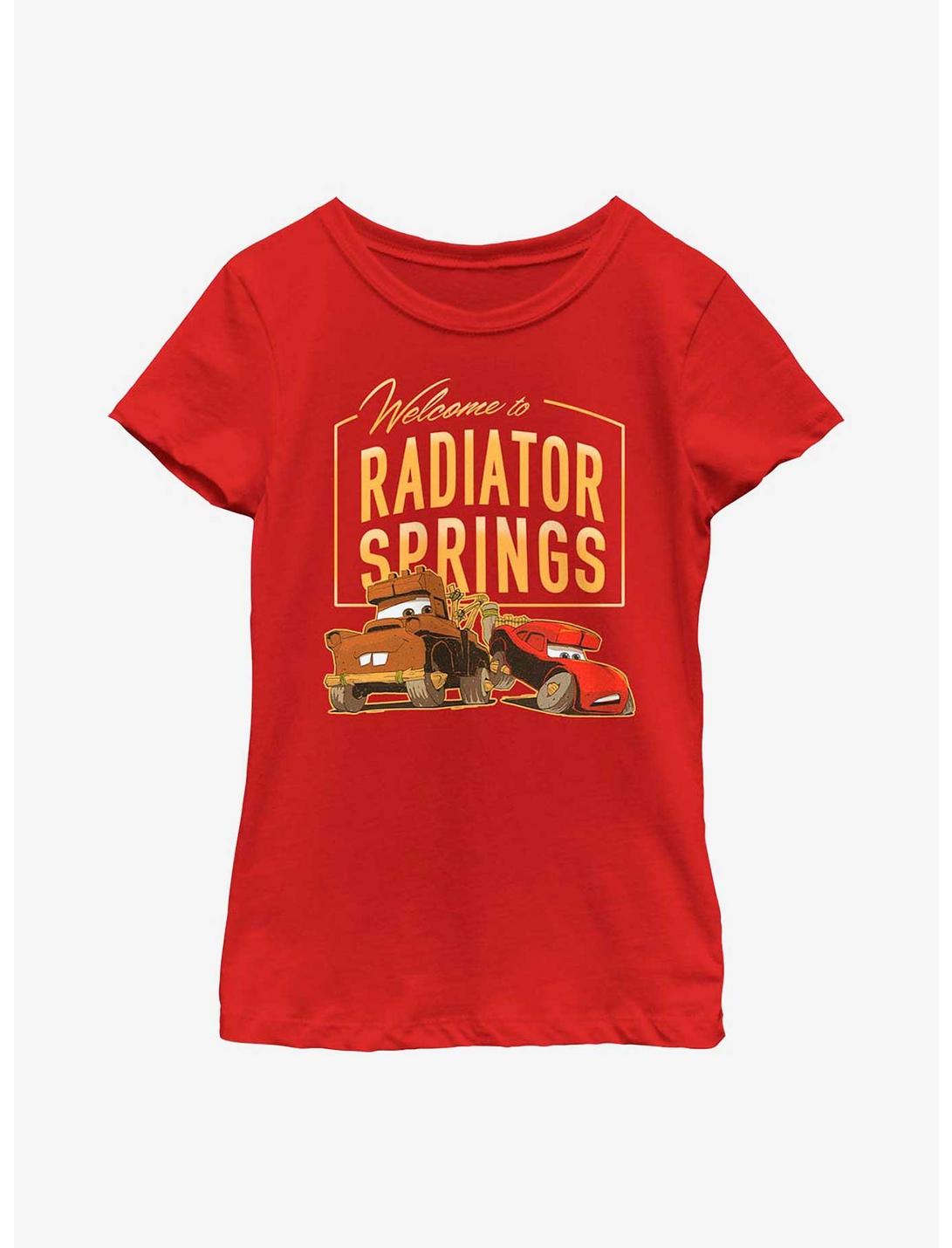 Disney Pixar Cars Welcome To Radiator Springs Youth Girls T-Shirt, RED, hi-res