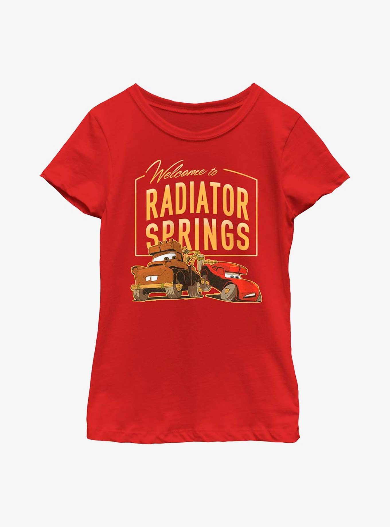 Disney Pixar Cars Welcome To Radiator Springs Youth Girls T-Shirt, RED, hi-res