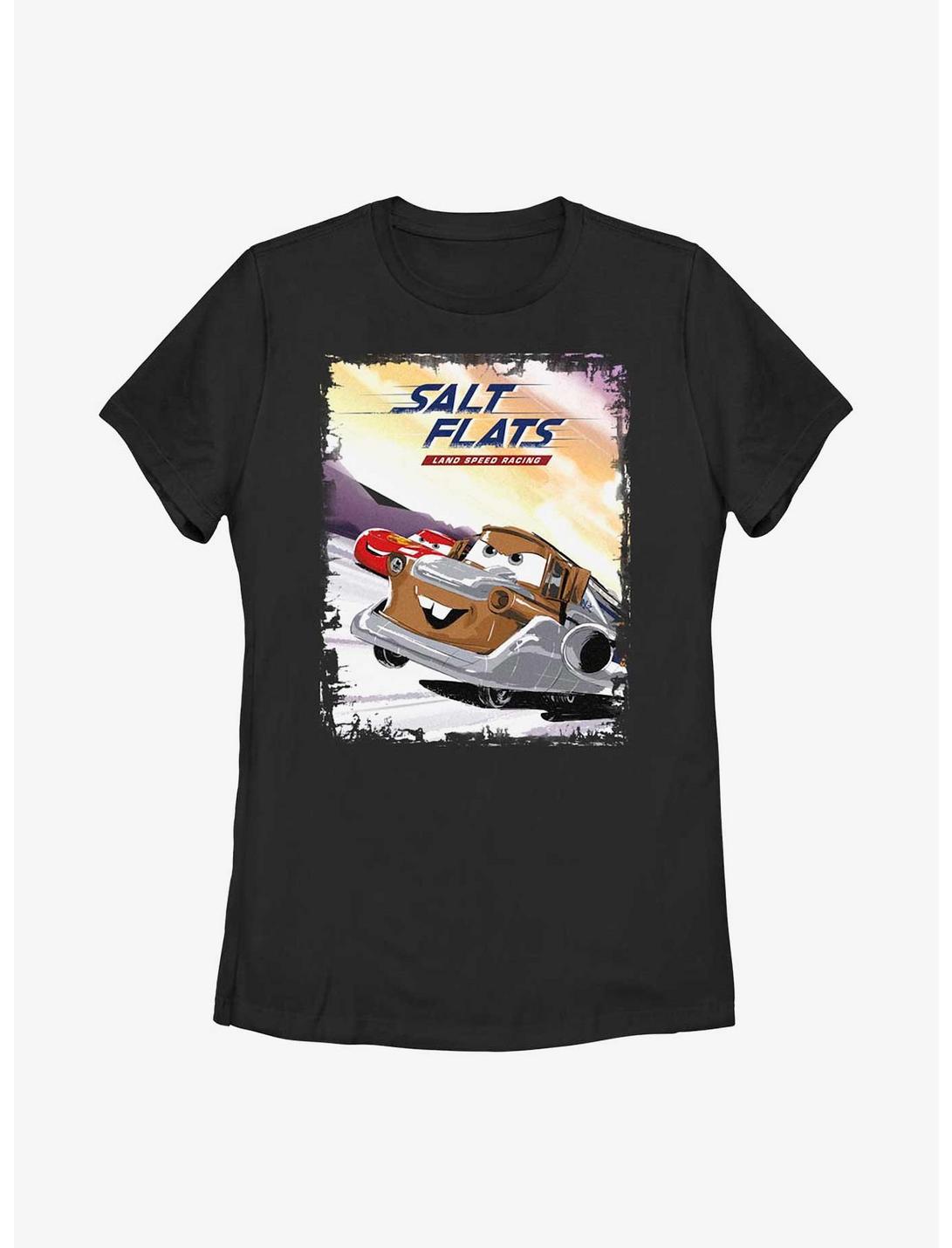 Disney Pixar Cars Salt Flats Land Speed Racing Womens T-Shirt, BLACK, hi-res
