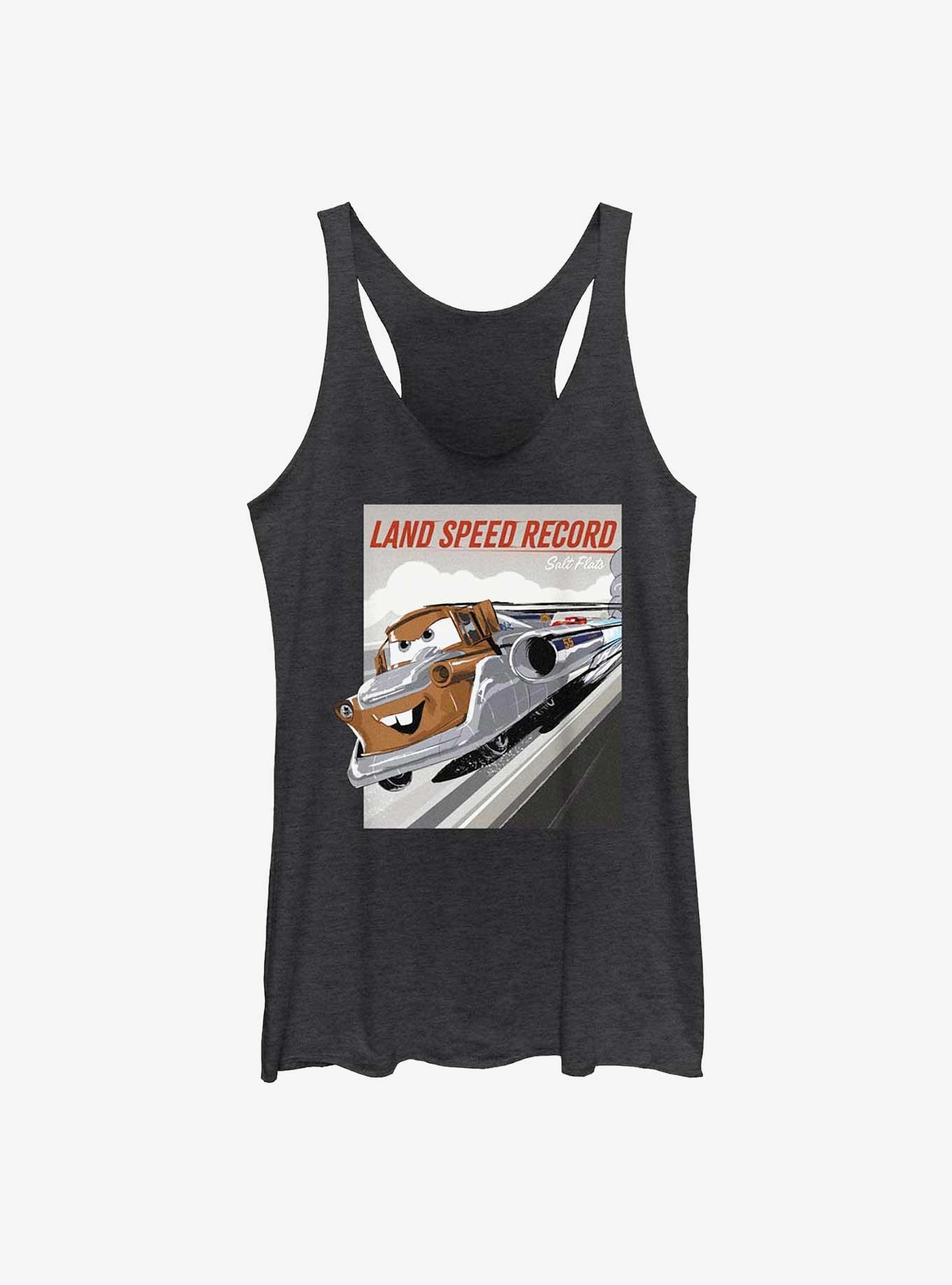 Disney Pixar Cars Land Speed Record Womens Tank Top, BLK HTR, hi-res