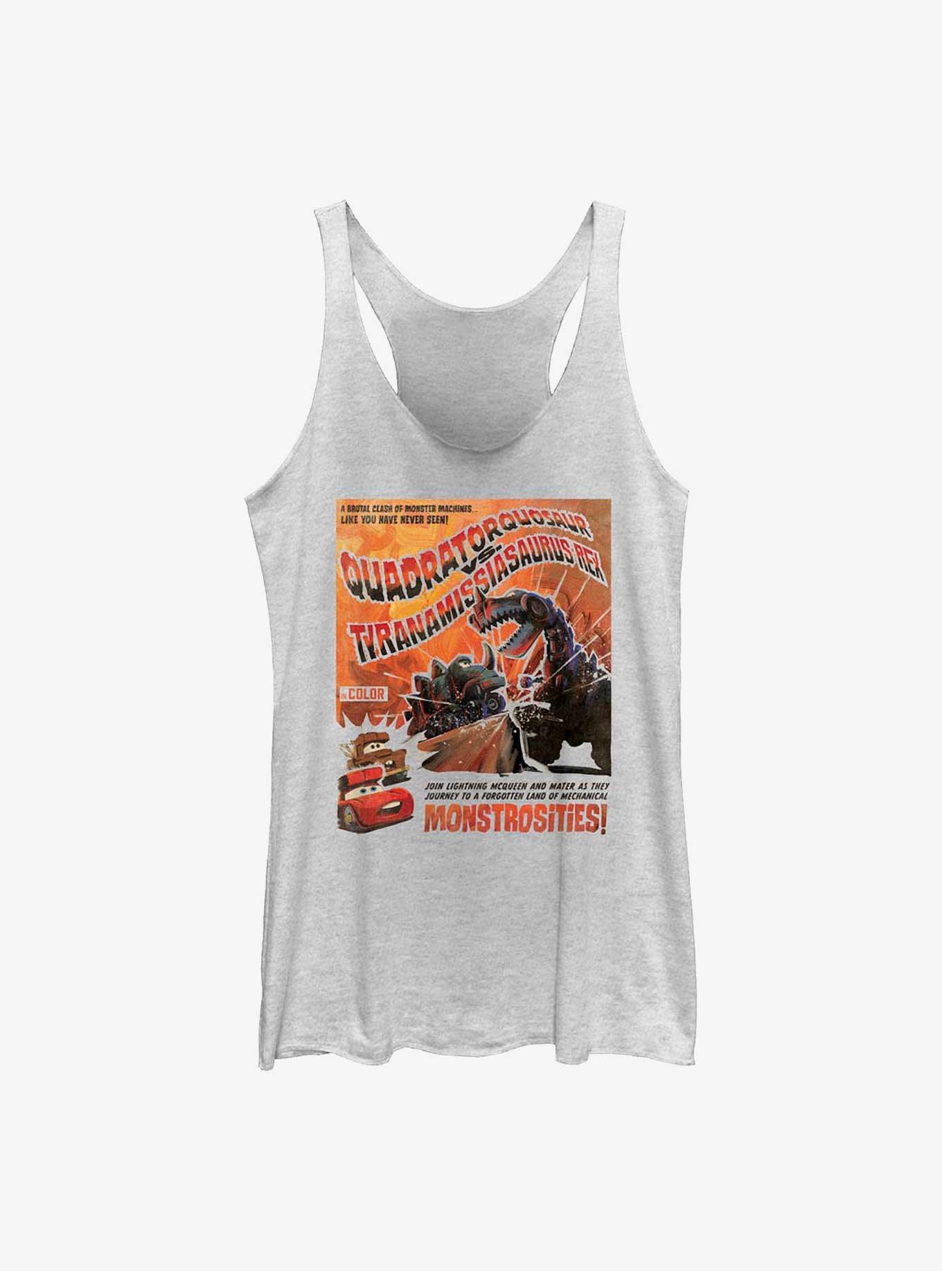 Disney Pixar Cars Monstrosities! Womens Tank Top, WHITE HTR, hi-res