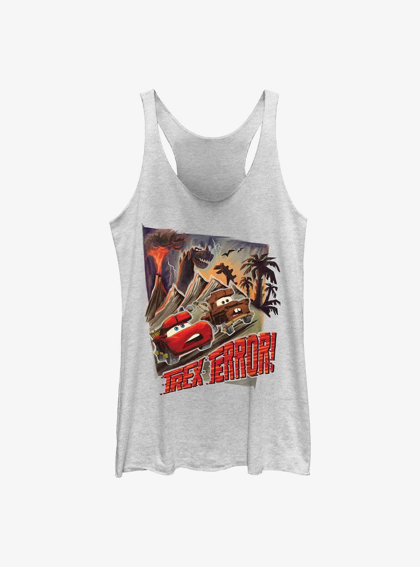 Disney Pixar Cars Trex Terror! Womens Tank Top, WHITE HTR, hi-res