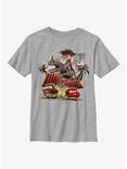 Disney Pixar Cars Dino Park Mater And Lightning McQueen Youth T-Shirt, ATH HTR, hi-res