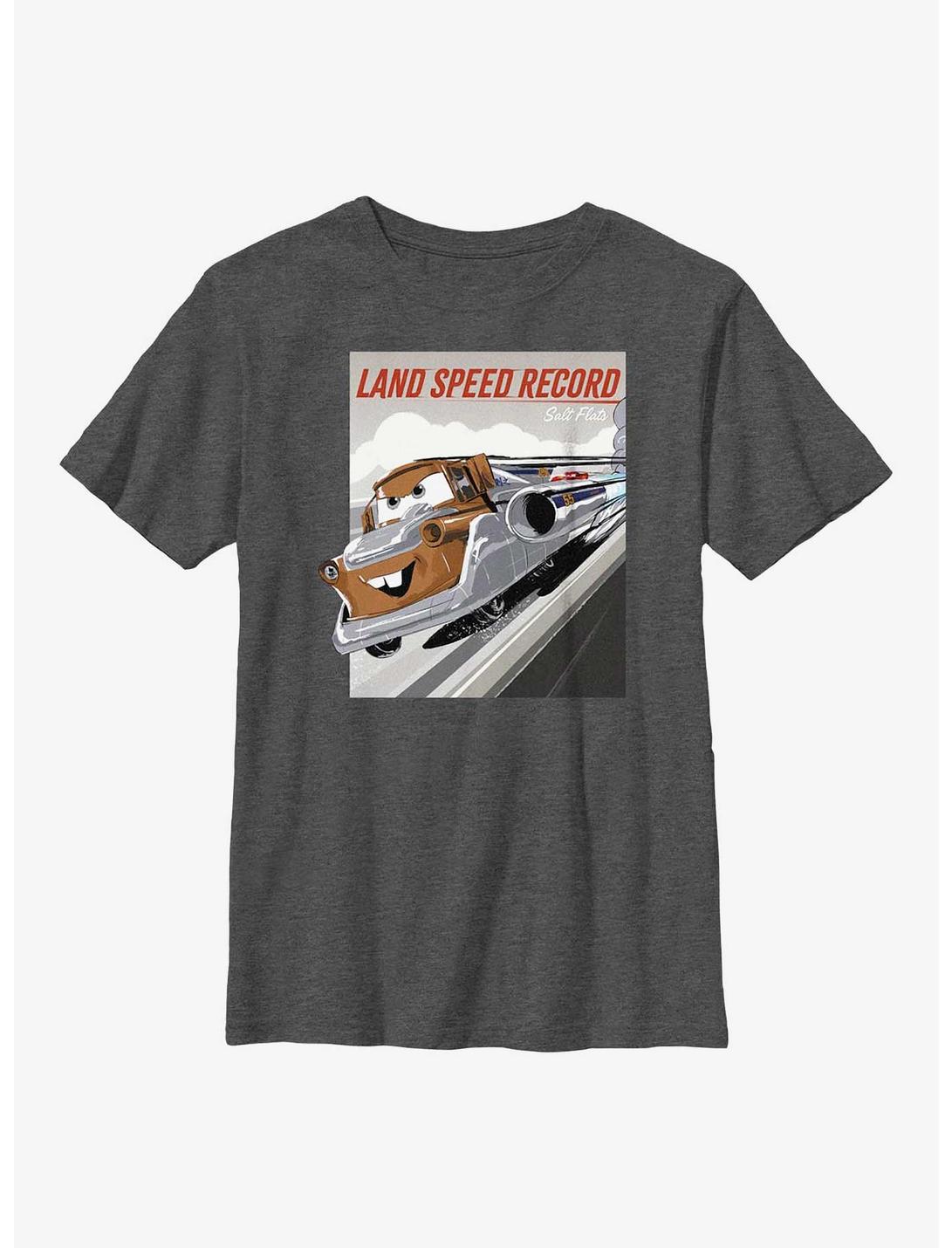 Disney Pixar Cars Land Speed Record Youth T-Shirt, CHAR HTR, hi-res
