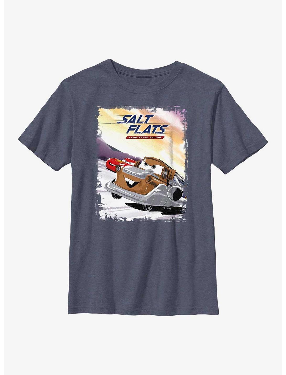 Disney Pixar Cars Salt Flats Land Speed Racing Youth T-Shirt, NAVY HTR, hi-res