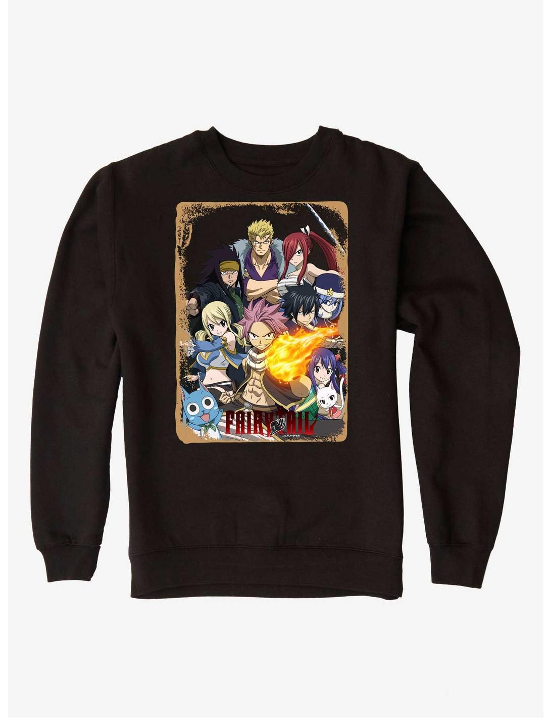Fairy Tail Group Sweatshirt, BLACK, hi-res