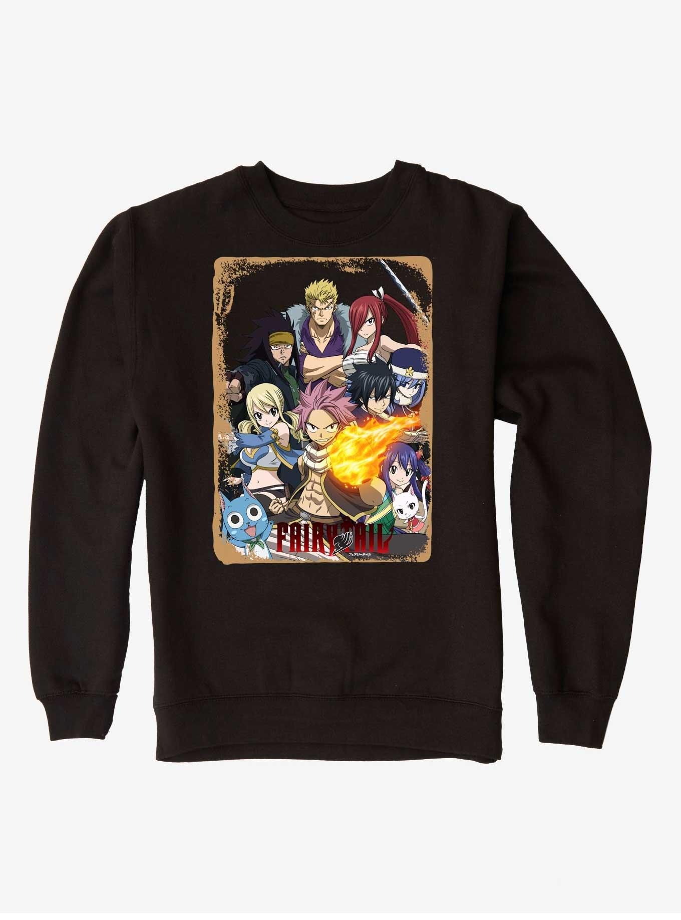 Fairy Tail Group Sweatshirt, BLACK, hi-res