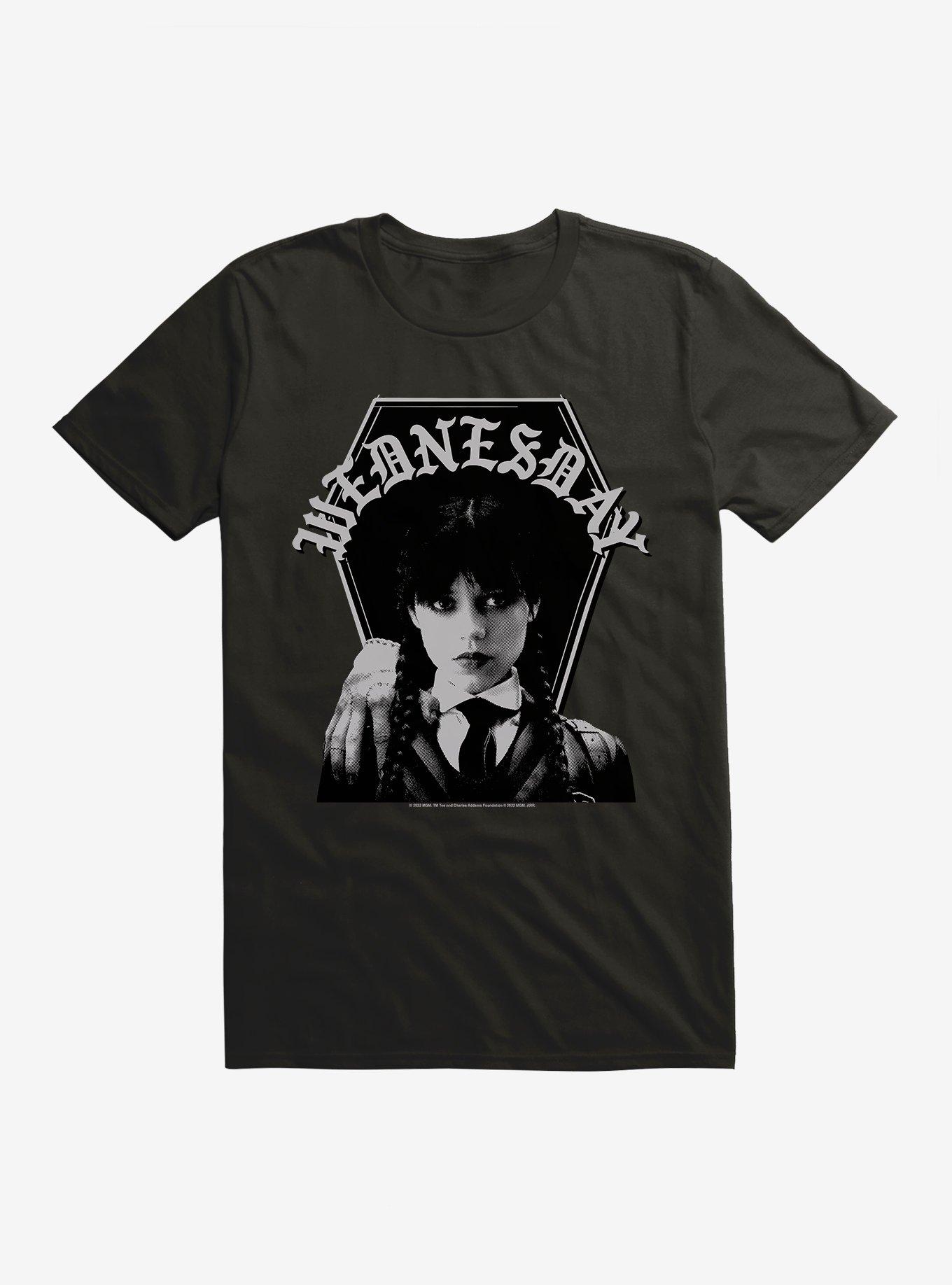 Wednesday Thing And Wednesday Portrait T-Shirt, BLACK, hi-res