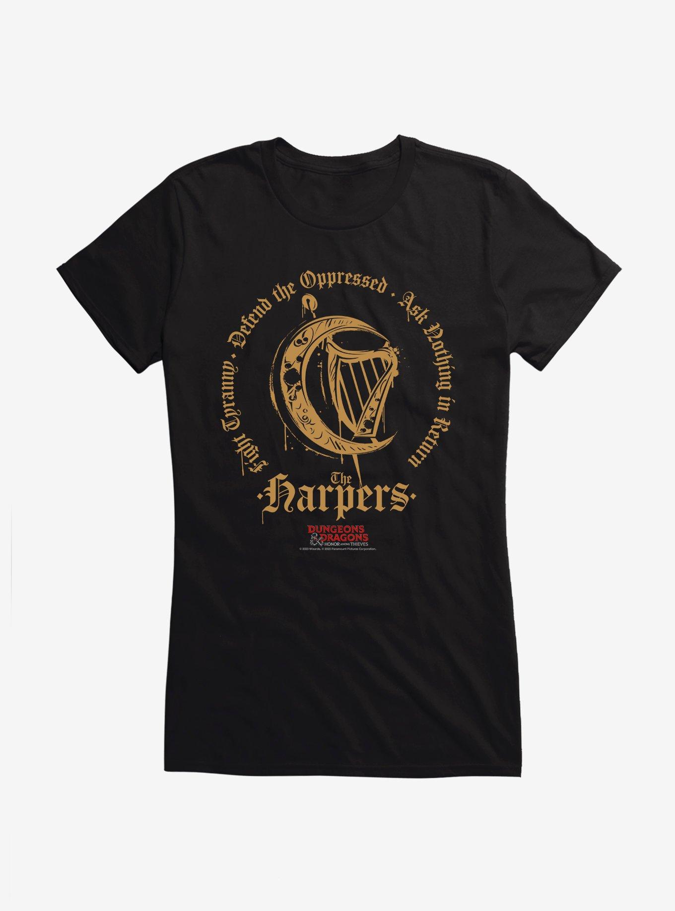 Dungeons & Dragons: Honor Among Thieves The Harpers Organization Girls T-Shirt, BLACK, hi-res