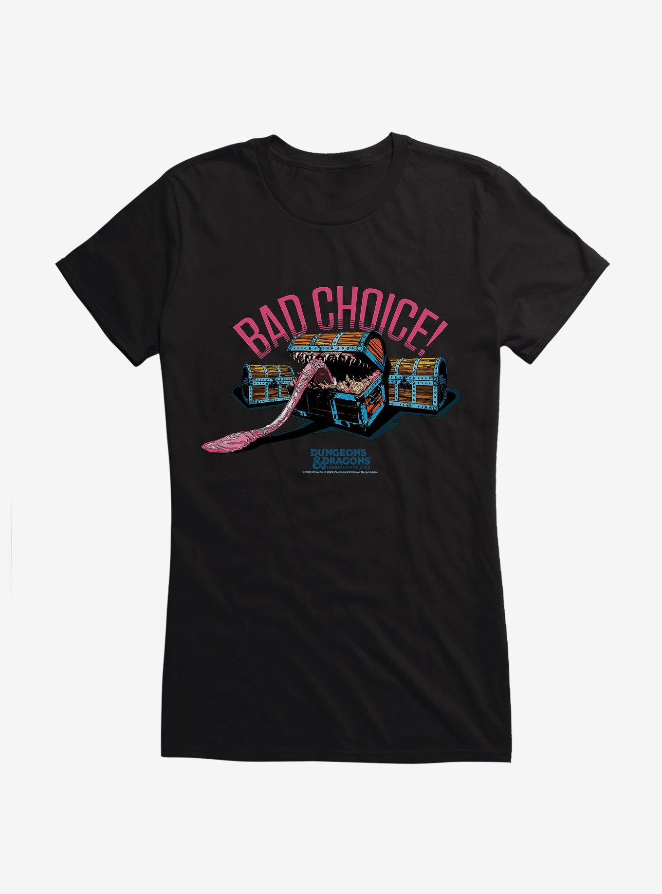 Dungeons & Dragons: Honor Among Thieves Bad Choice Mimic Girls T-Shirt, BLACK, hi-res