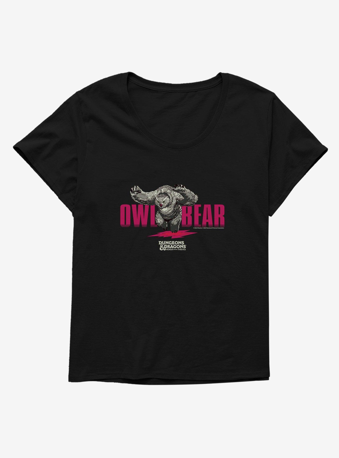 Dungeons & Dragons: Honor Among Thieves Owlbear Pose Girls T-Shirt Plus Size, BLACK, hi-res