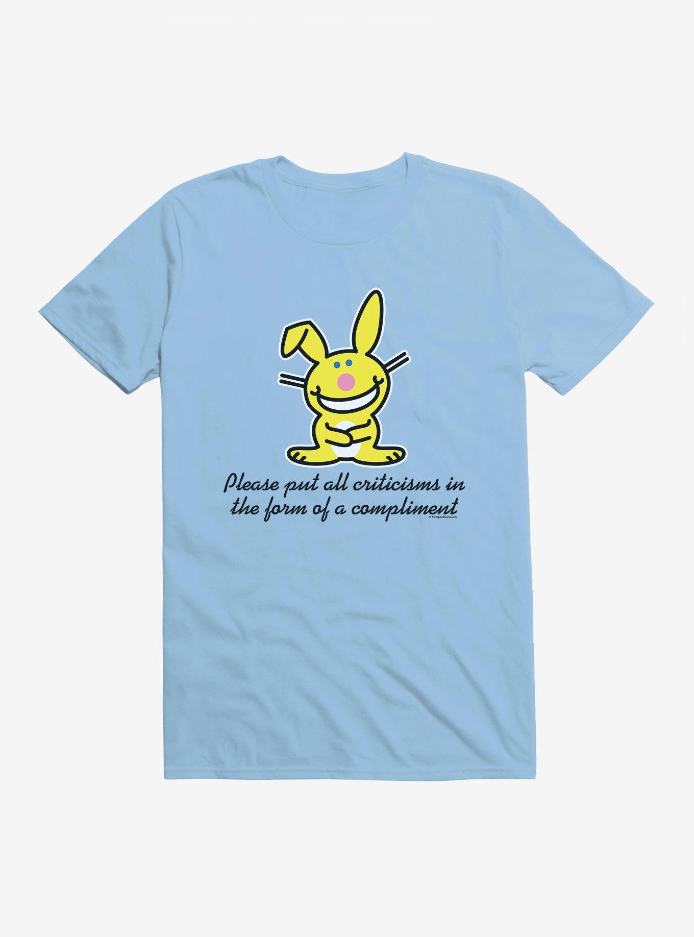 It's Happy Bunny Compliments Only T-Shirt, LIGHT BLUE, hi-res