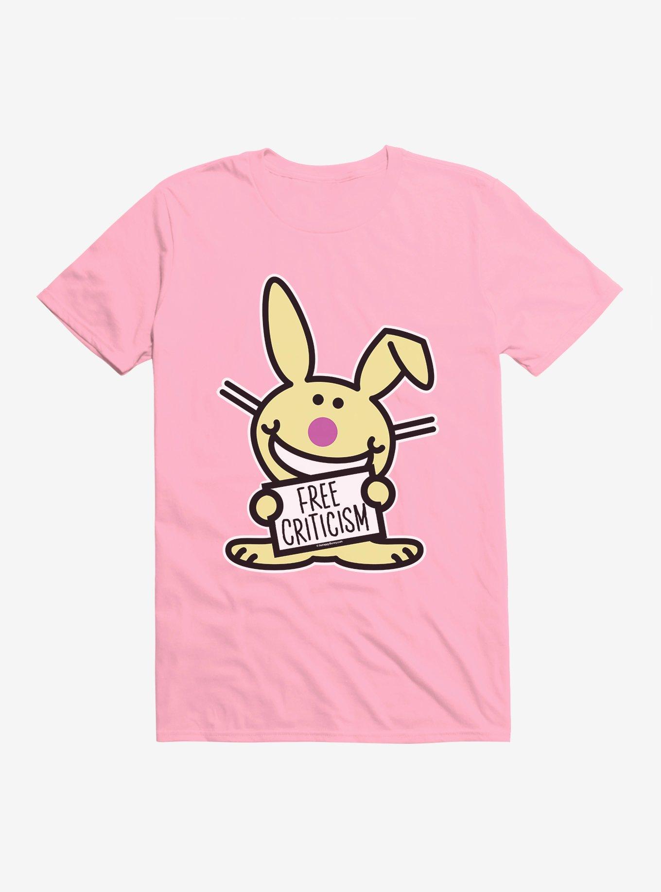 It's Happy Bunny Free Criticism T-Shirt, CHARITY PINK, hi-res