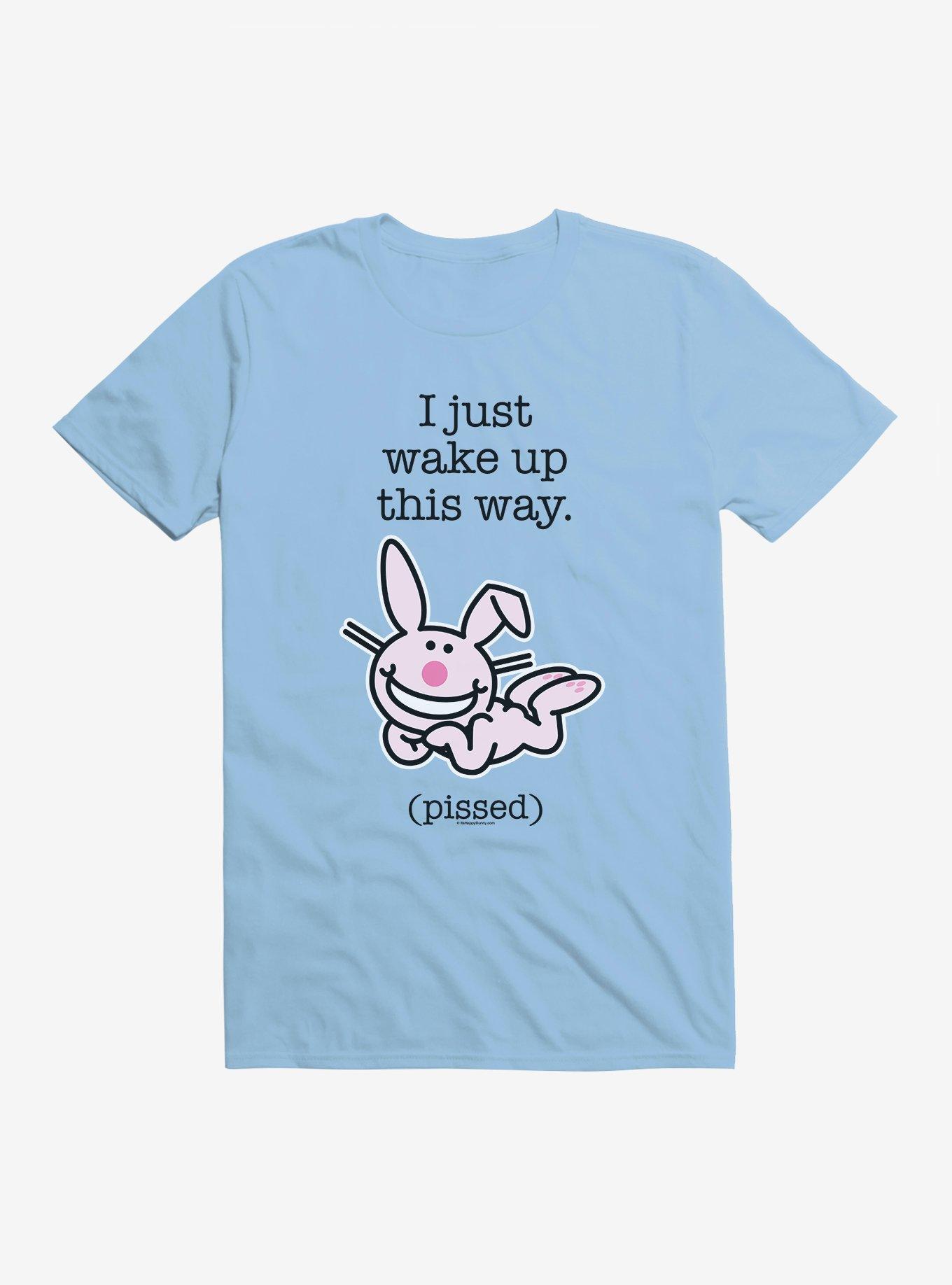 It's Happy Bunny I Wake Up Pissed T-Shirt, , hi-res