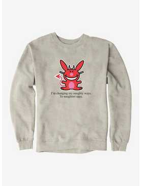 It's Happy Bunny Naughtier Ways Sweatshirt, , hi-res