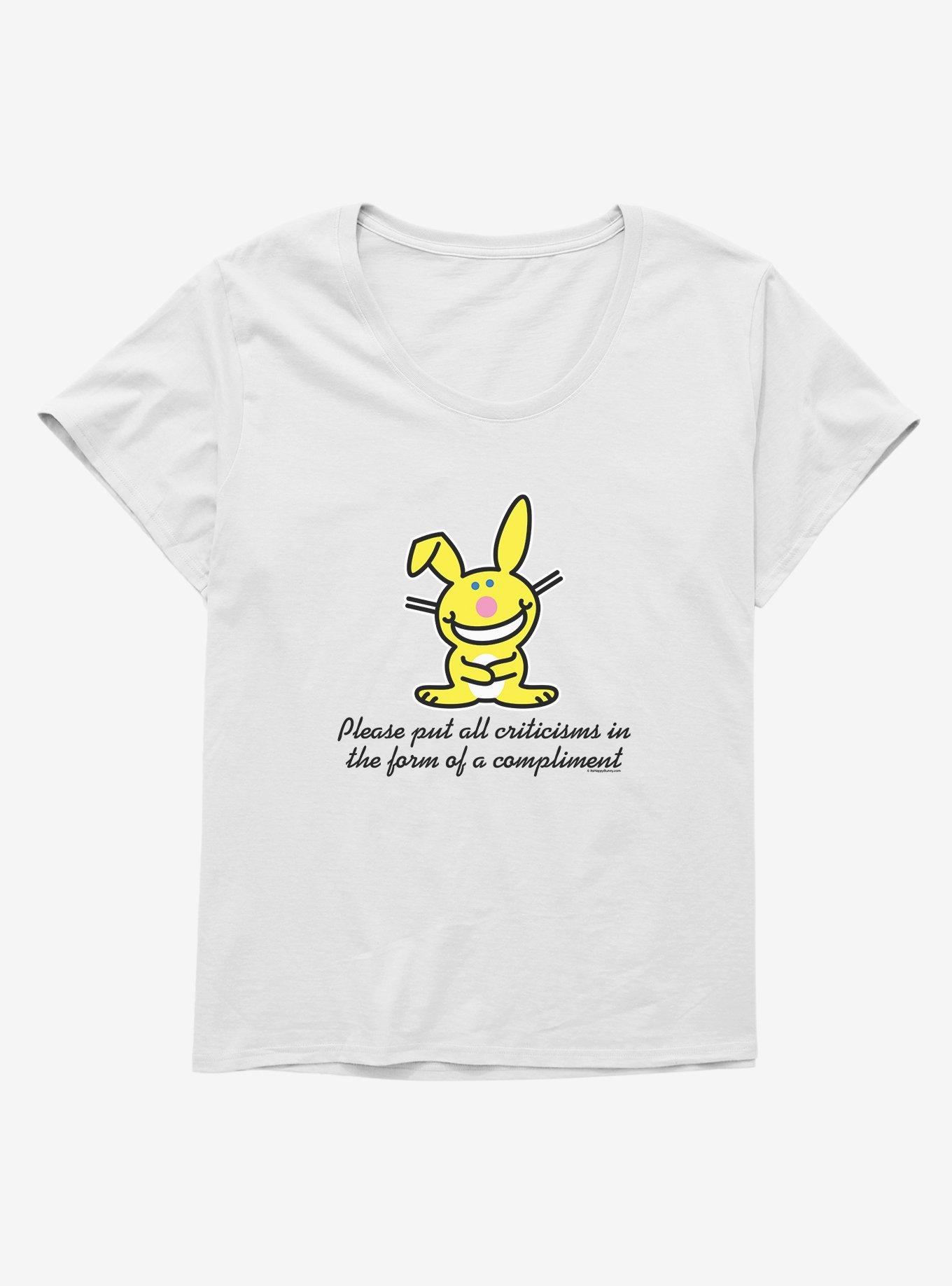 It's Happy Bunny Compliments Only Girls T-Shirt Plus
