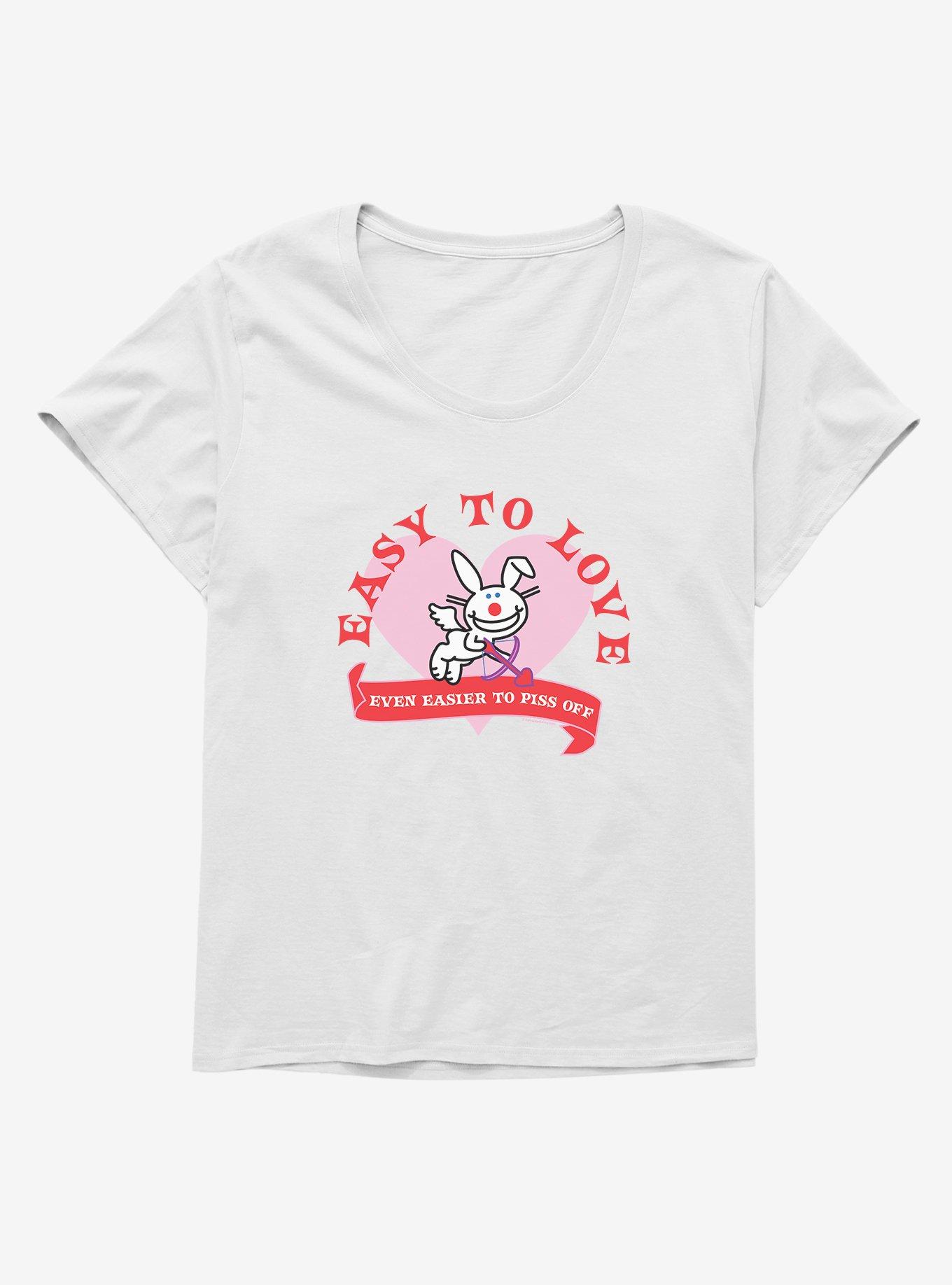 It's Happy Bunny Easy To Love Girls T-Shirt Plus Size, , hi-res