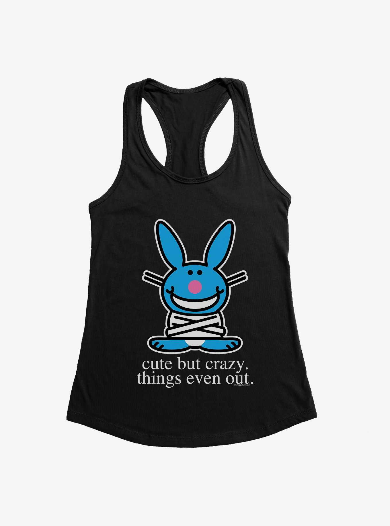 It's Happy Bunny Cute But Crazy Girls Tank, , hi-res