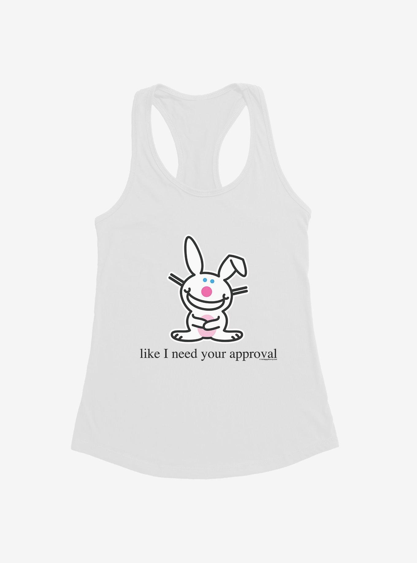 It's Happy Bunny Don't Need Your Approval Girls Tank, , hi-res