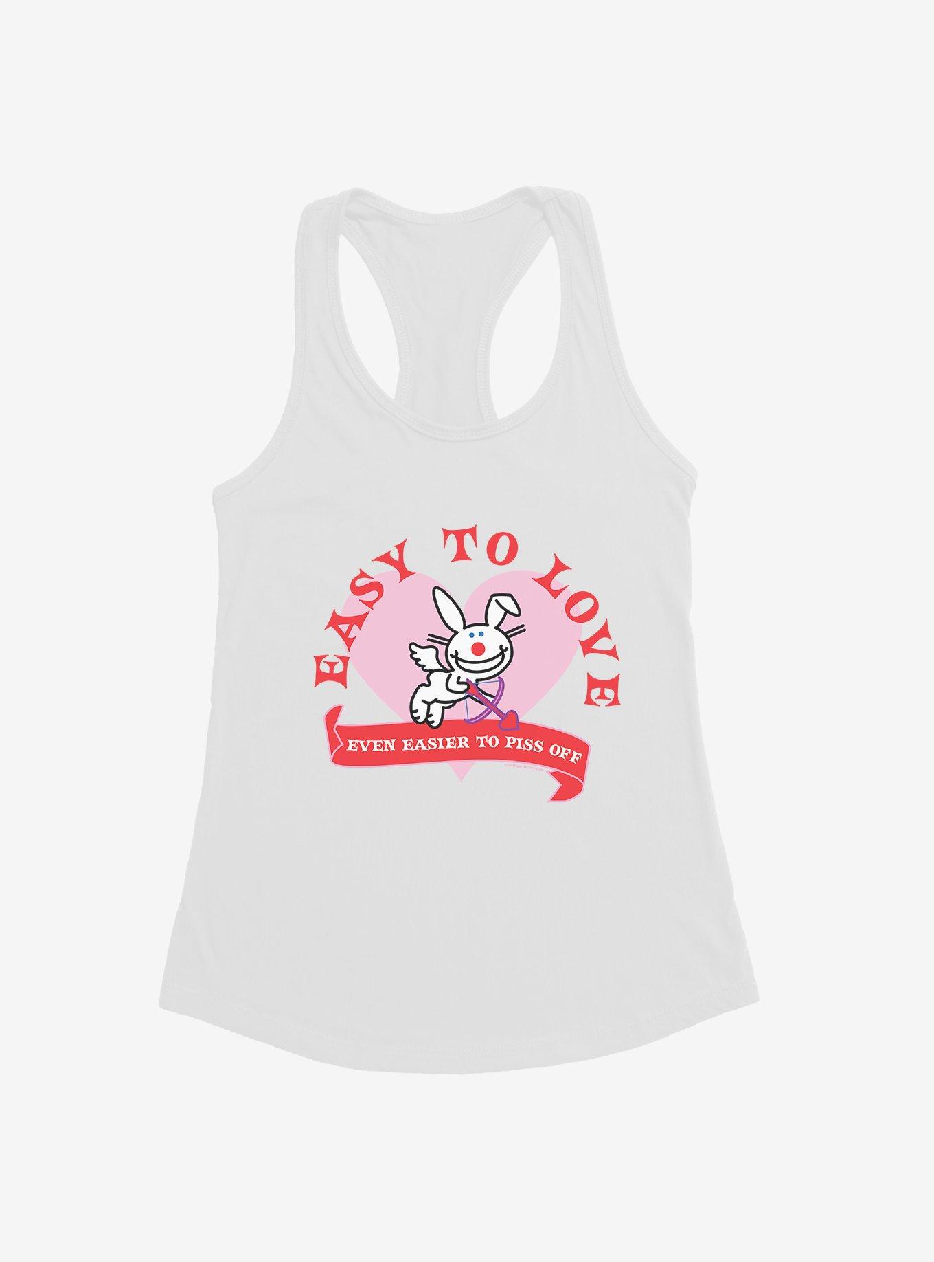 THRDLESS It's Happy Bunny Easy To Love Girls Tank